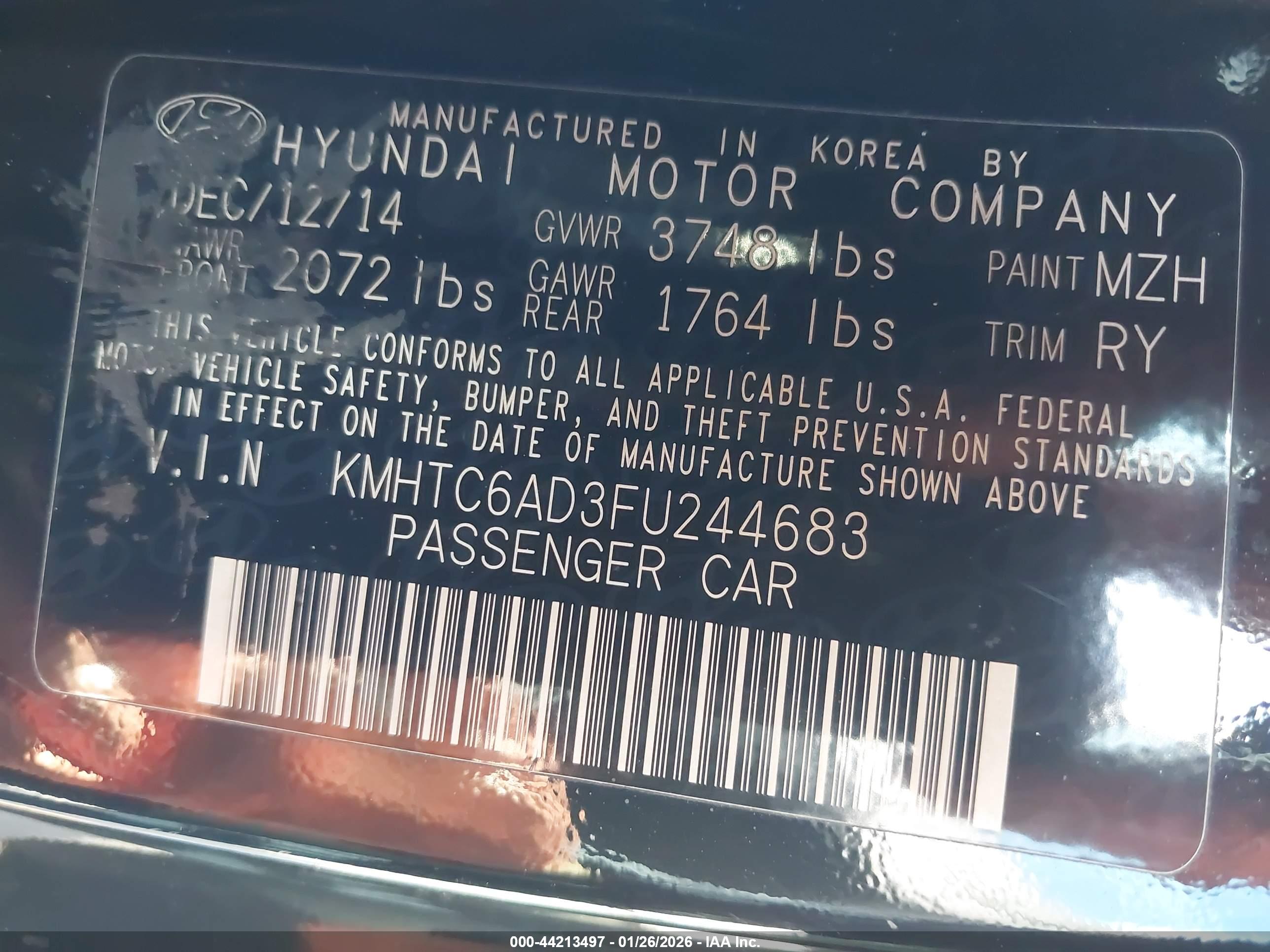 HYUNDAI VELOSTER image 9