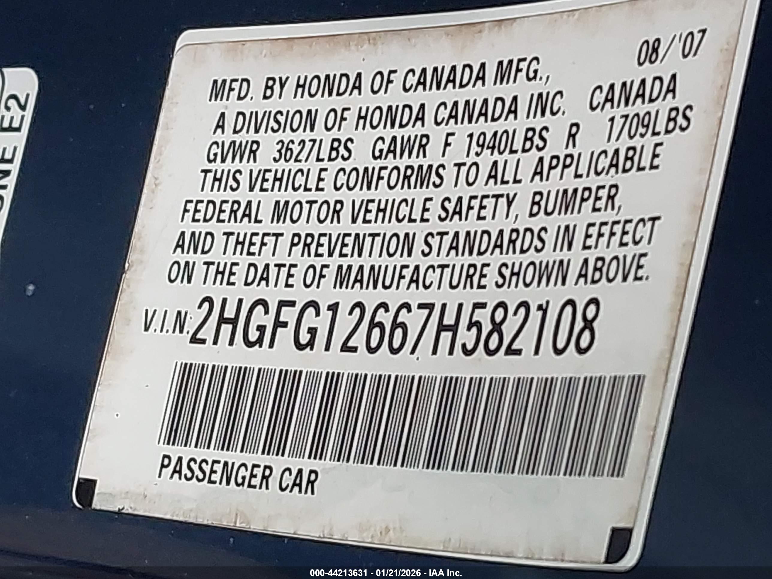 HONDA CIVIC image 9