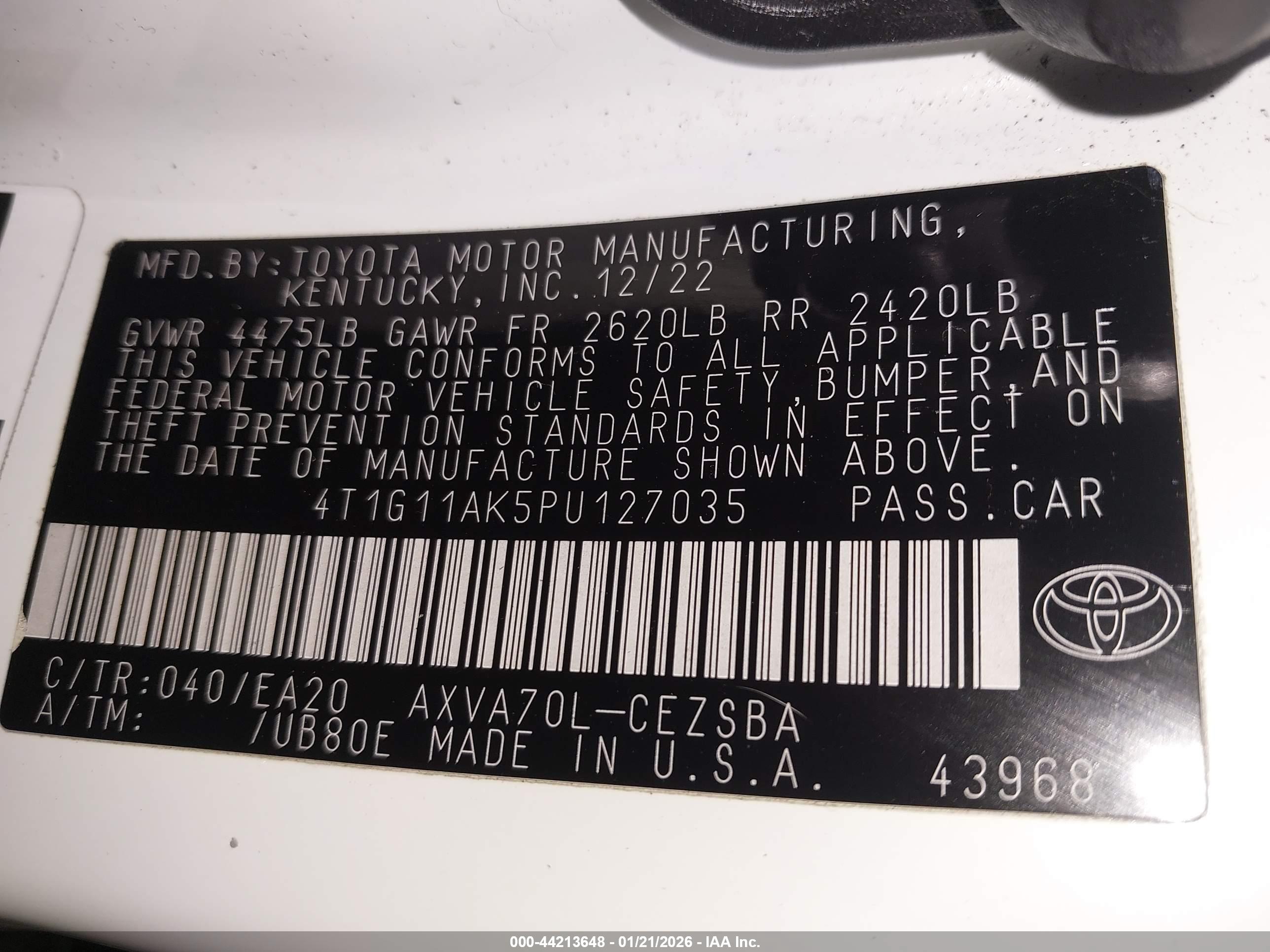 TOYOTA CAMRY image 9