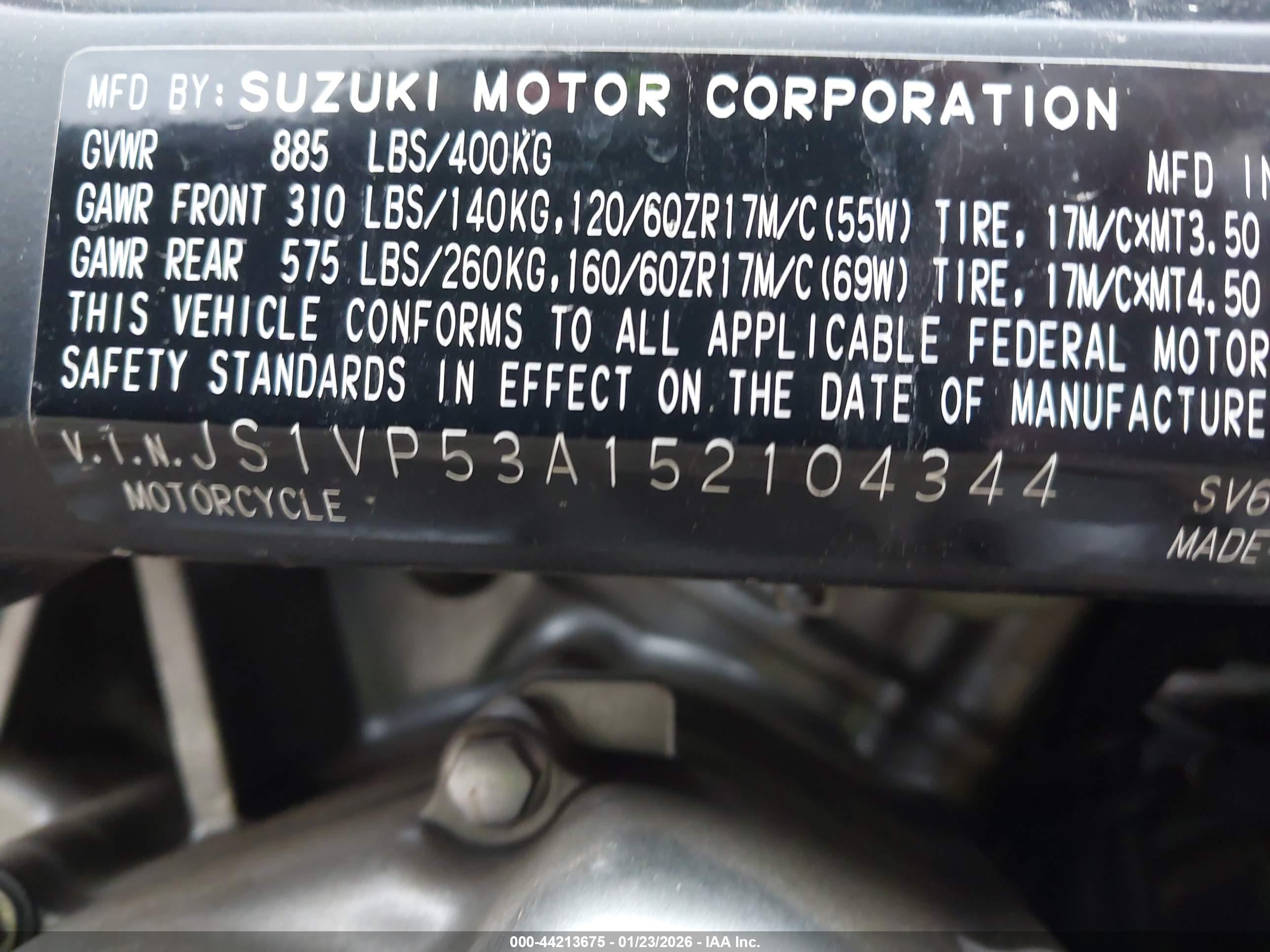 SUZUKI SV650 image 10