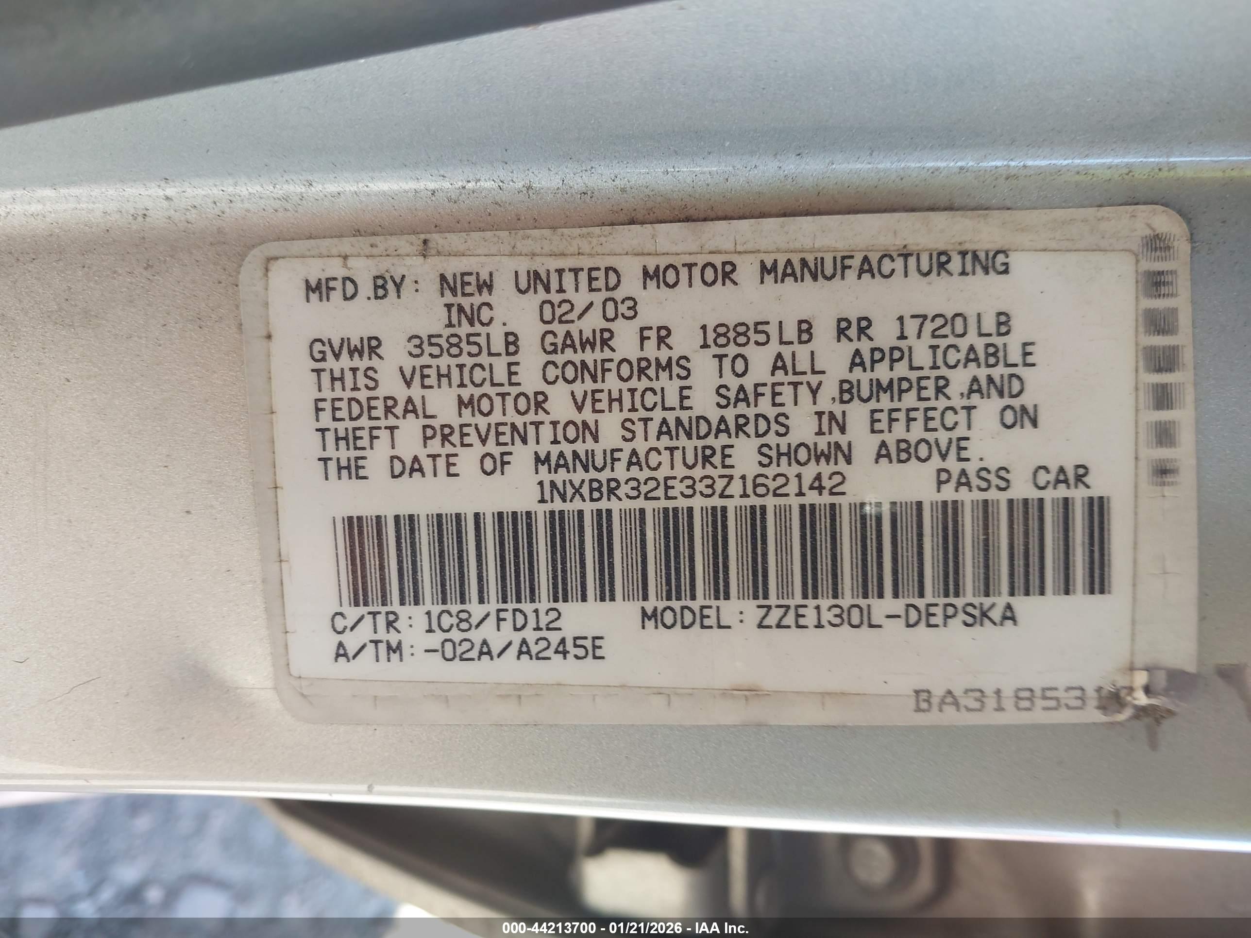 TOYOTA COROLLA image 9