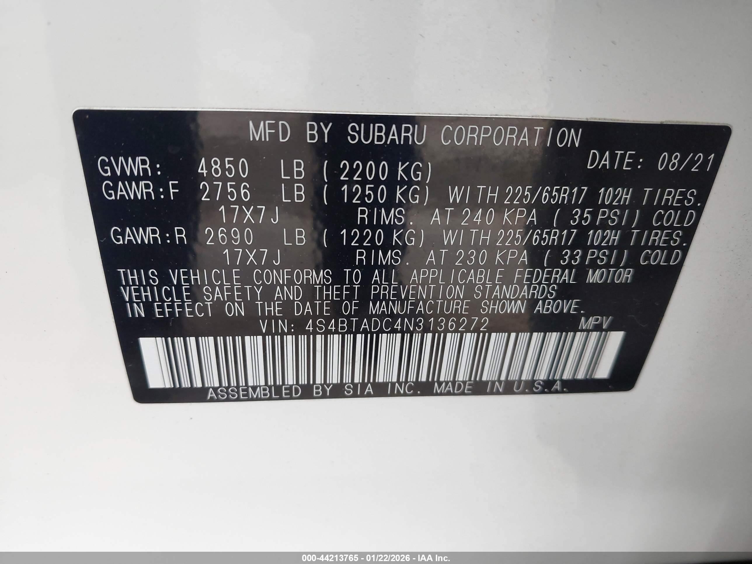 SUBARU OUTBACK image 9