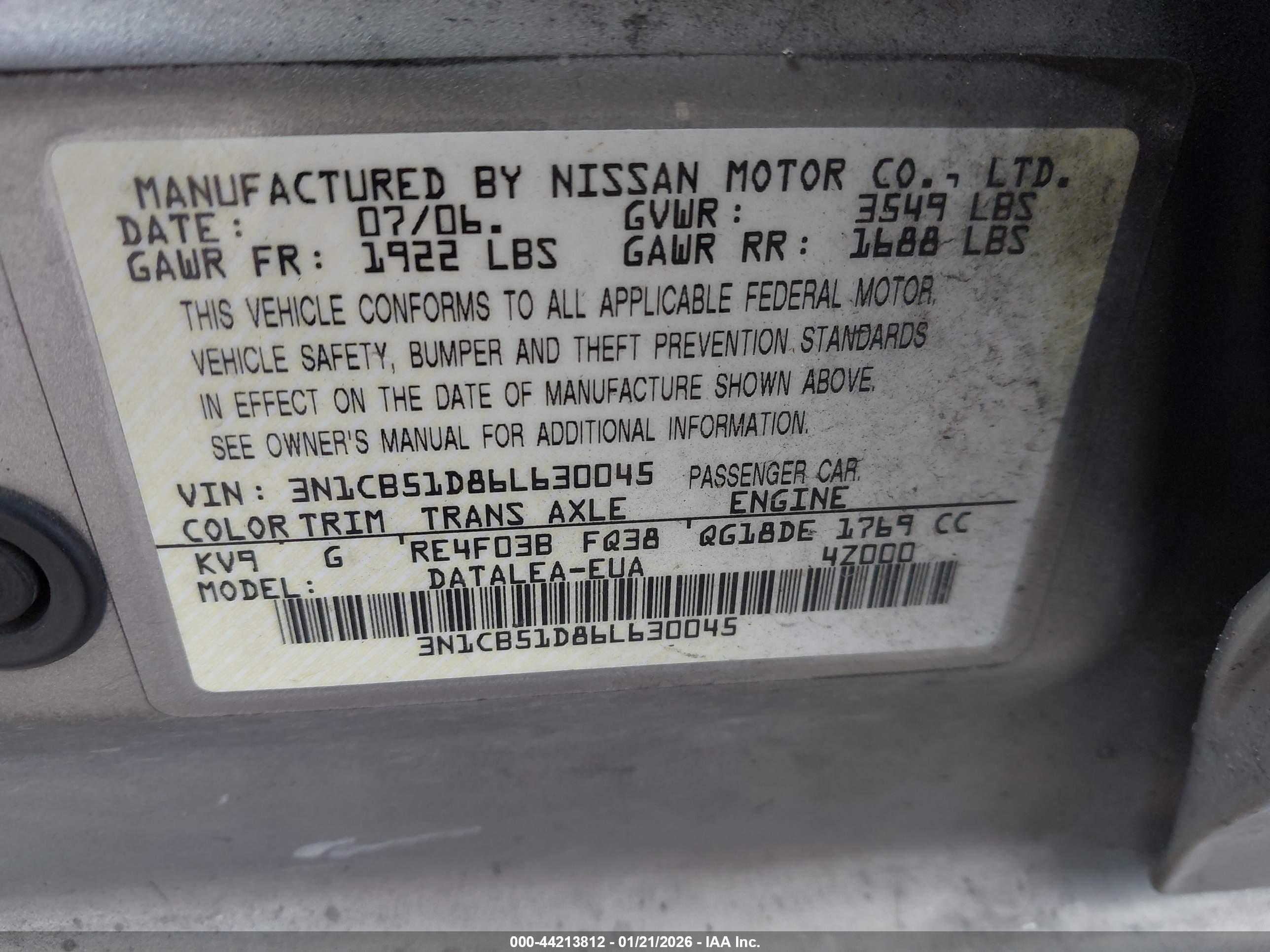 NISSAN SENTRA image 9