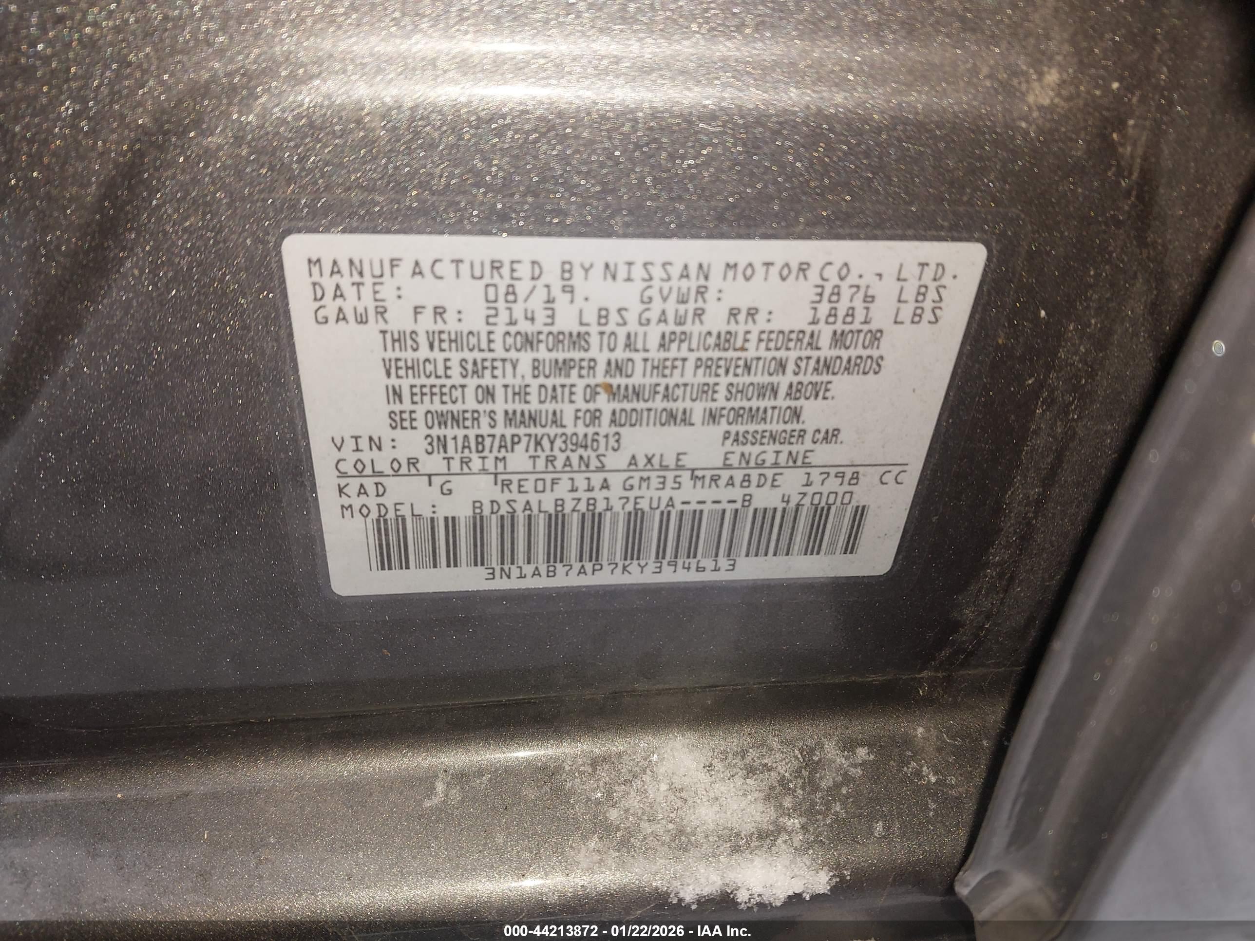 NISSAN SENTRA image 9