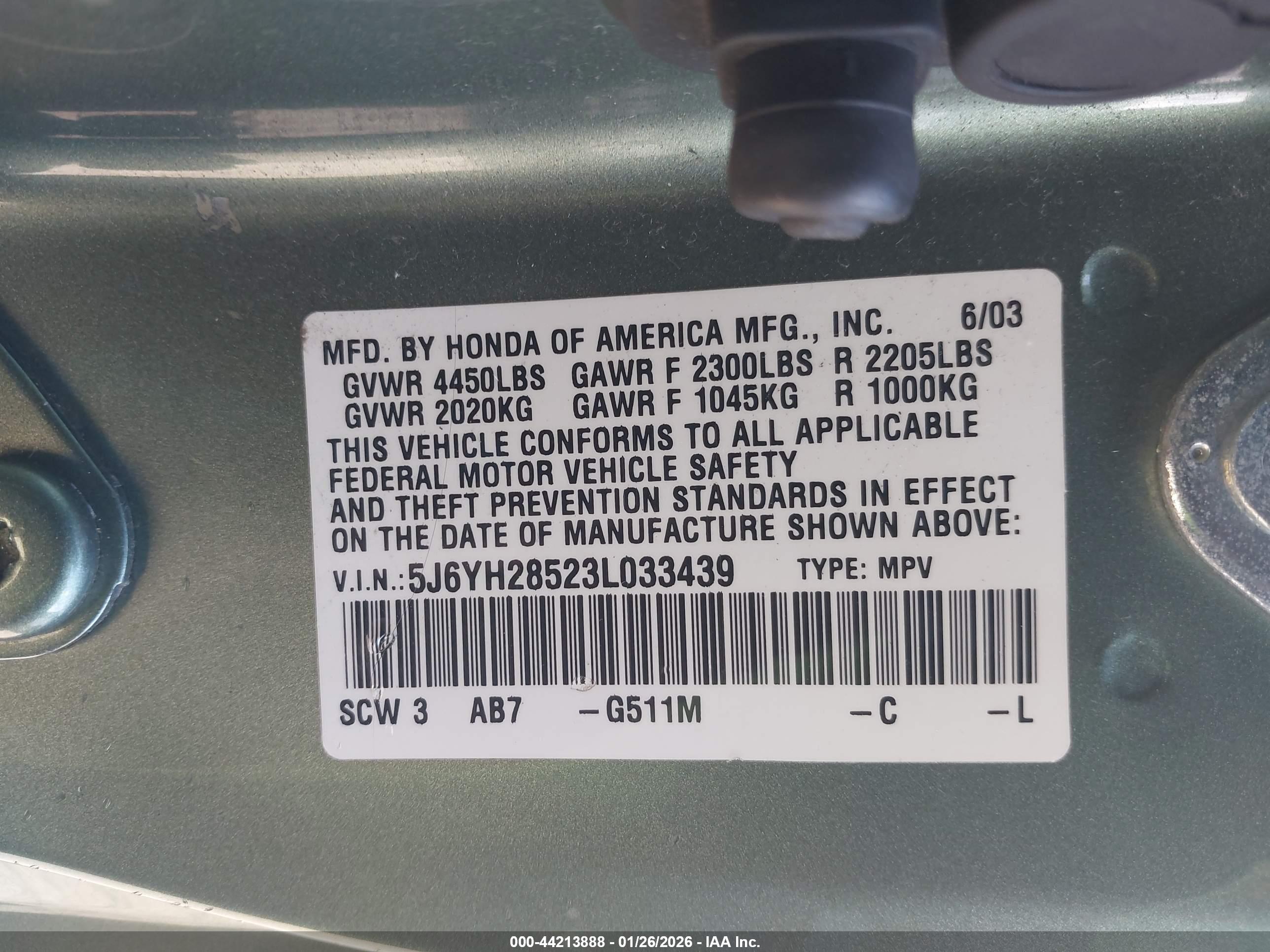 HONDA ELEMENT image 9