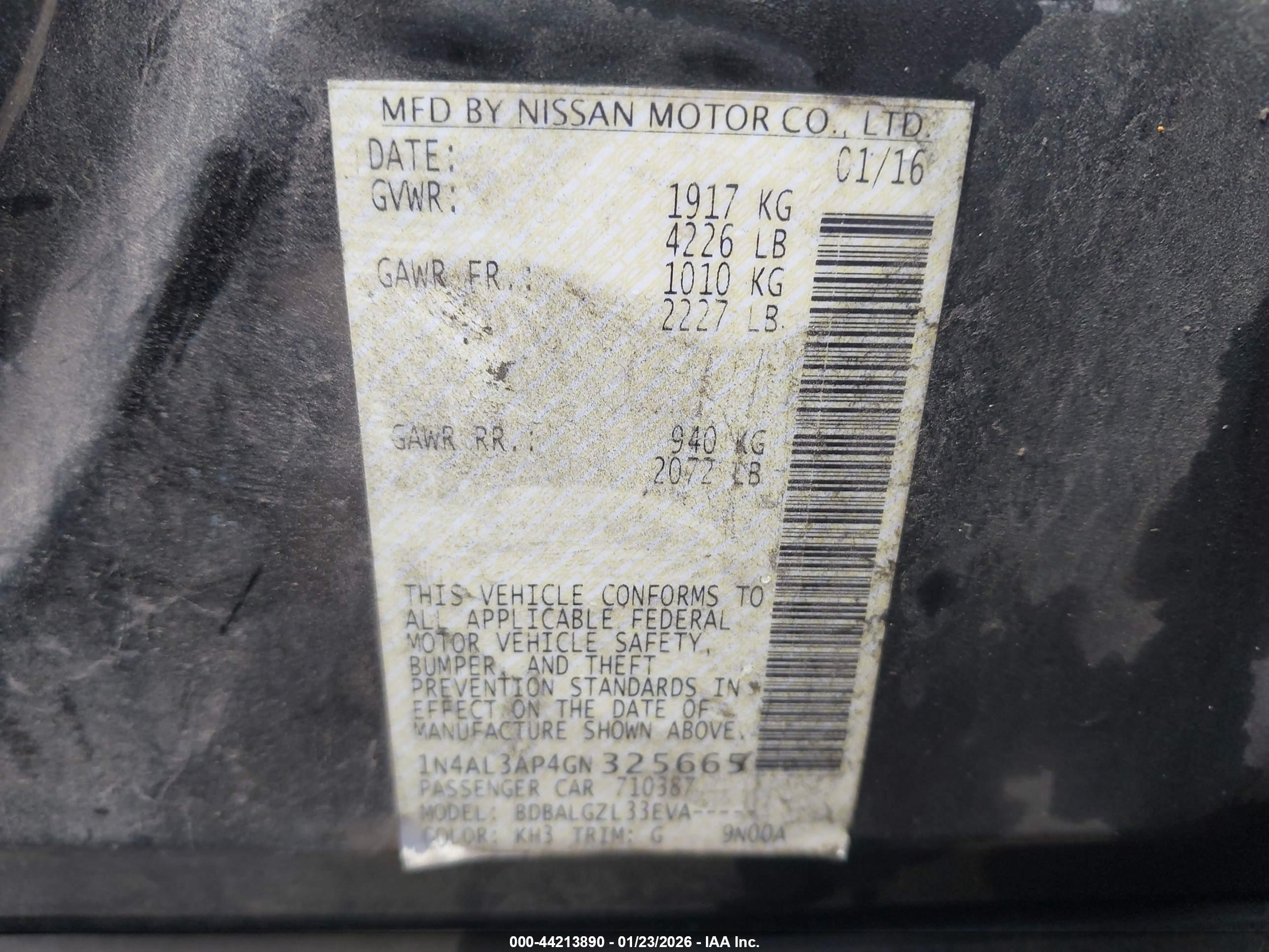 NISSAN ALTIMA image 9