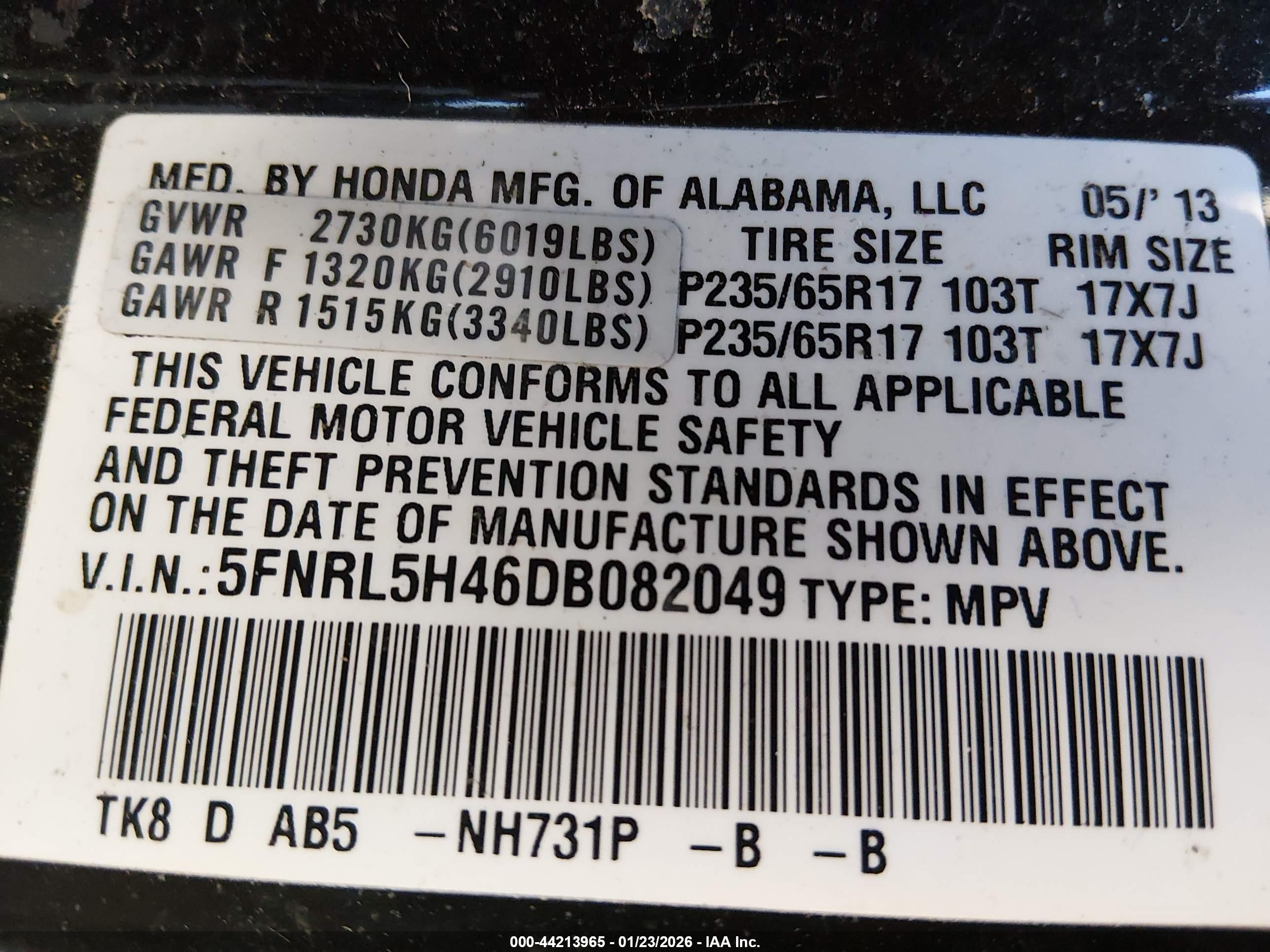 HONDA ODYSSEY image 9