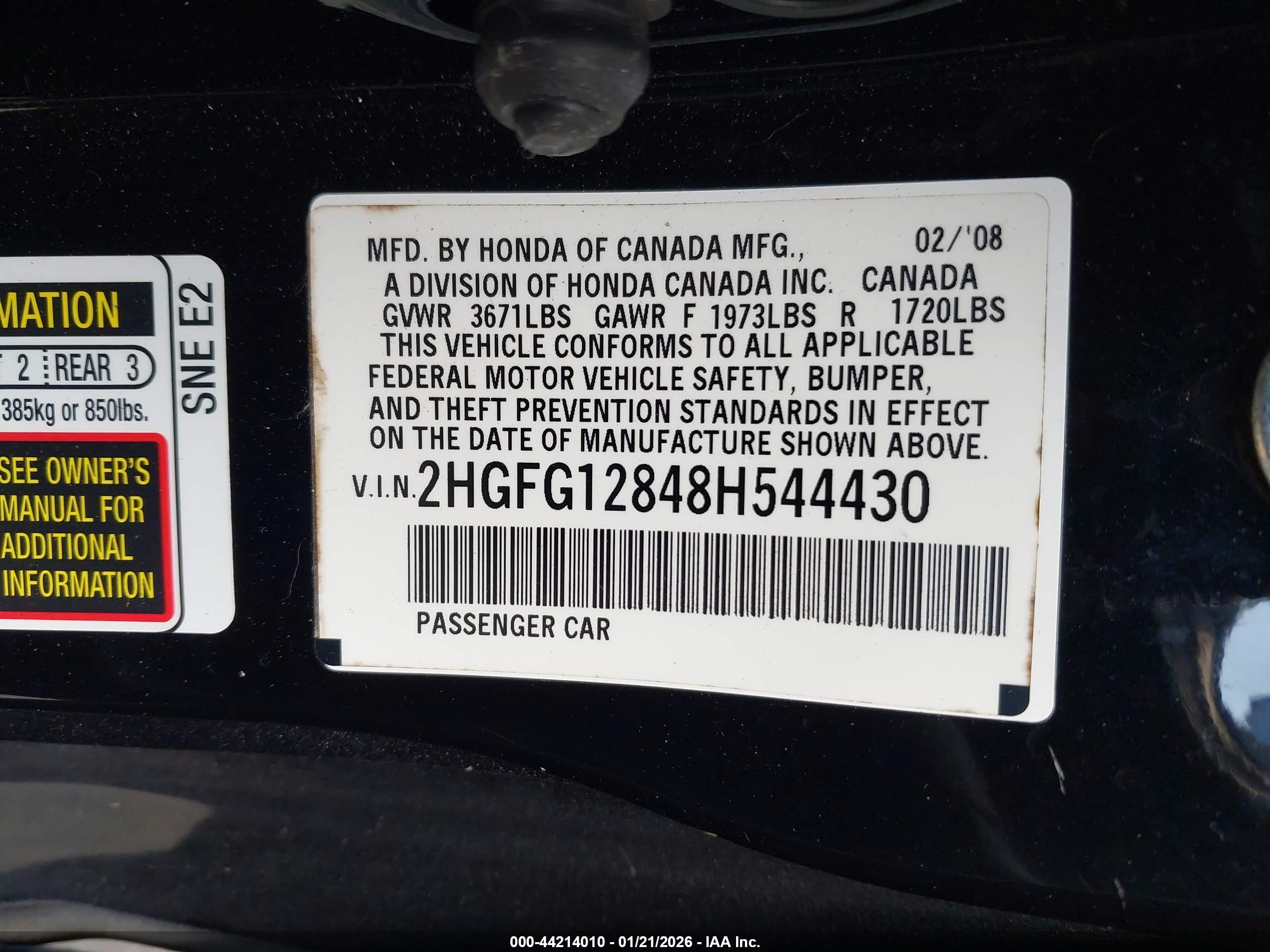 HONDA CIVIC image 9