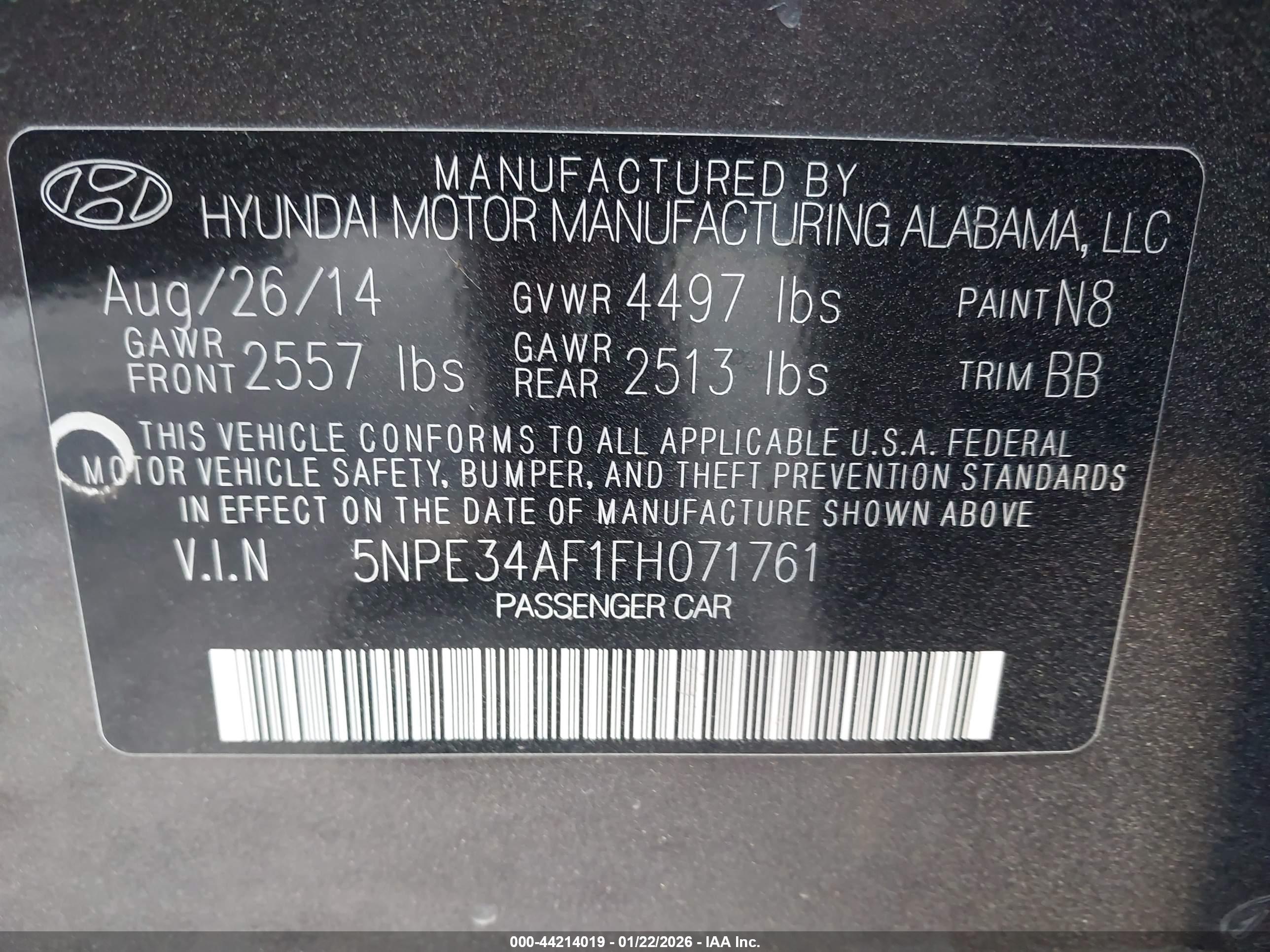 HYUNDAI SONATA image 9