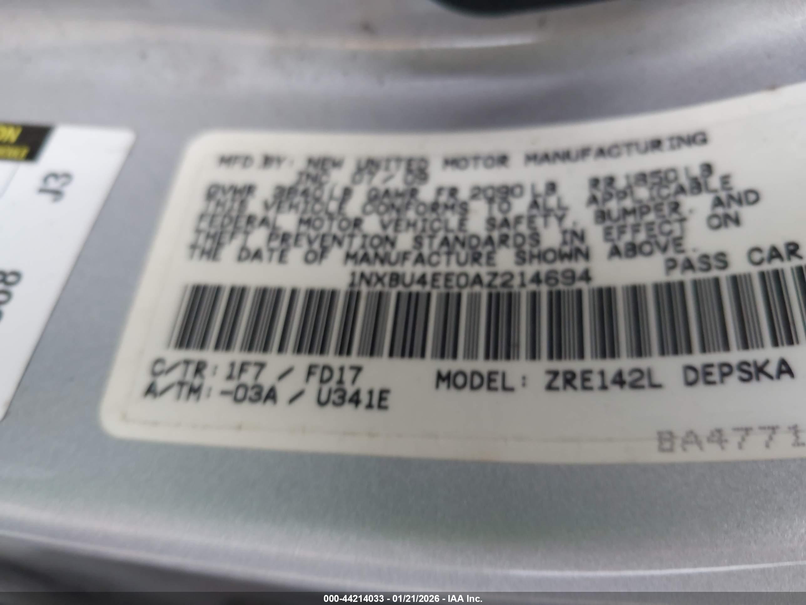 TOYOTA COROLLA image 9