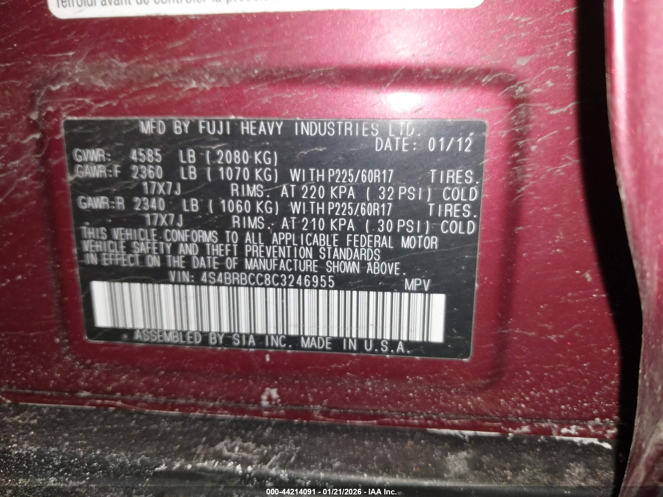 SUBARU OUTBACK image 9