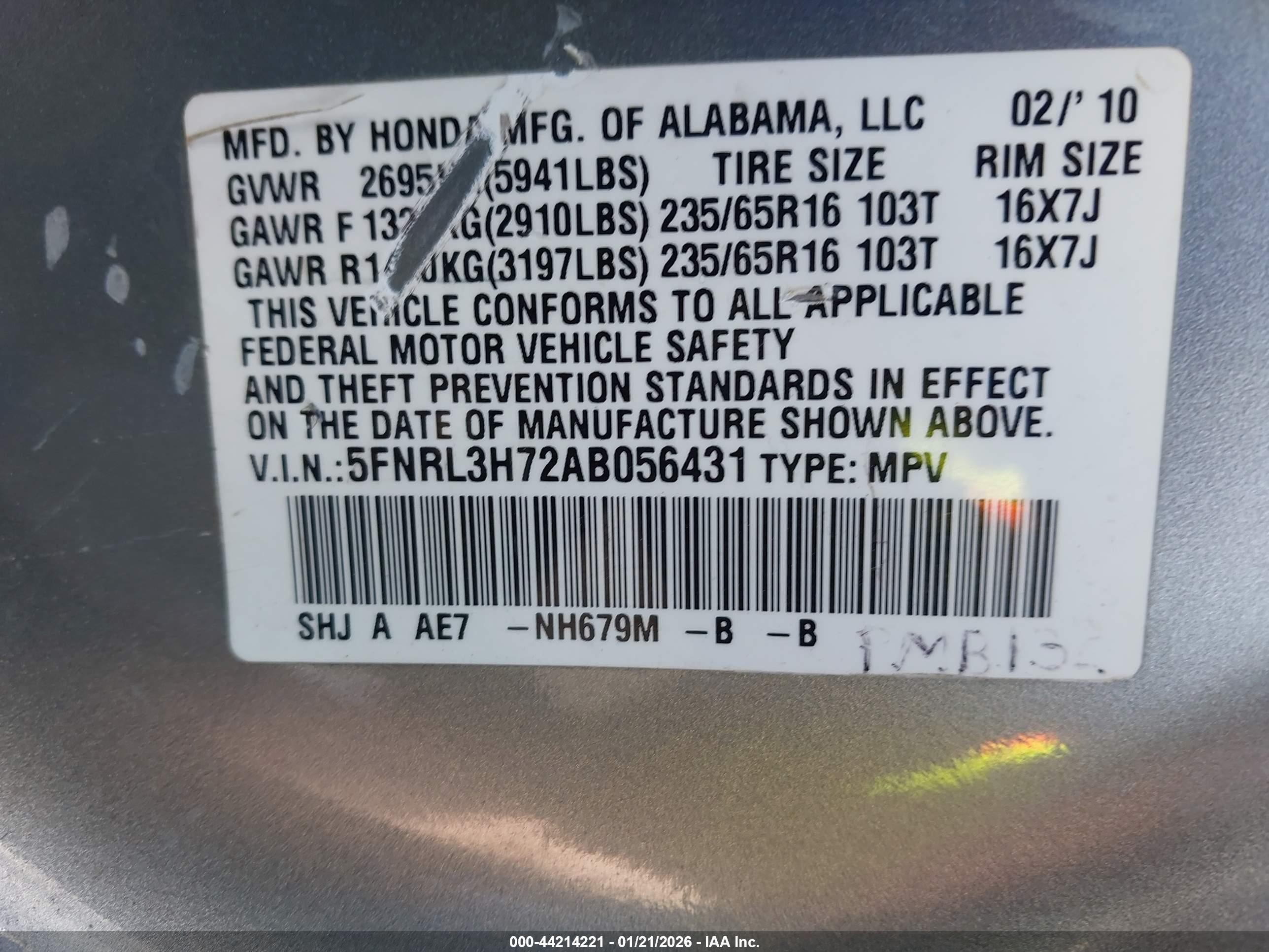 HONDA ODYSSEY image 9