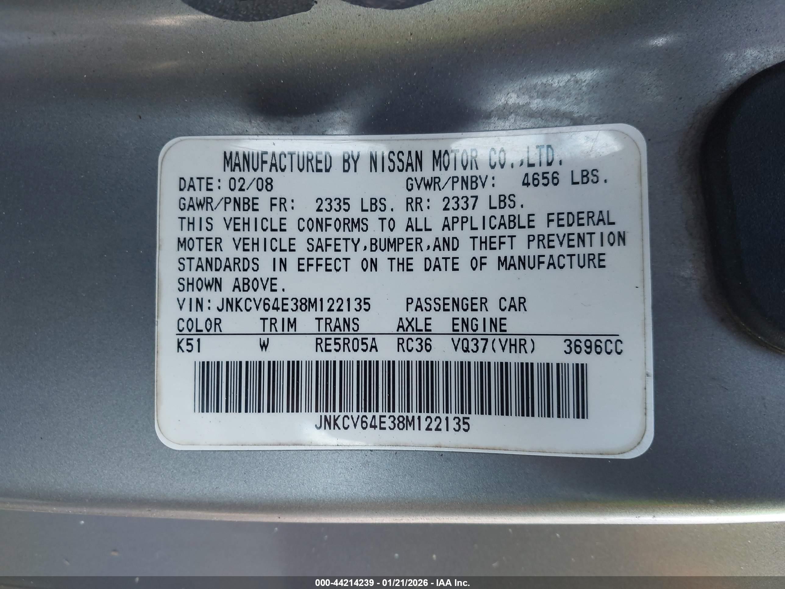 INFINITI G37 image 9
