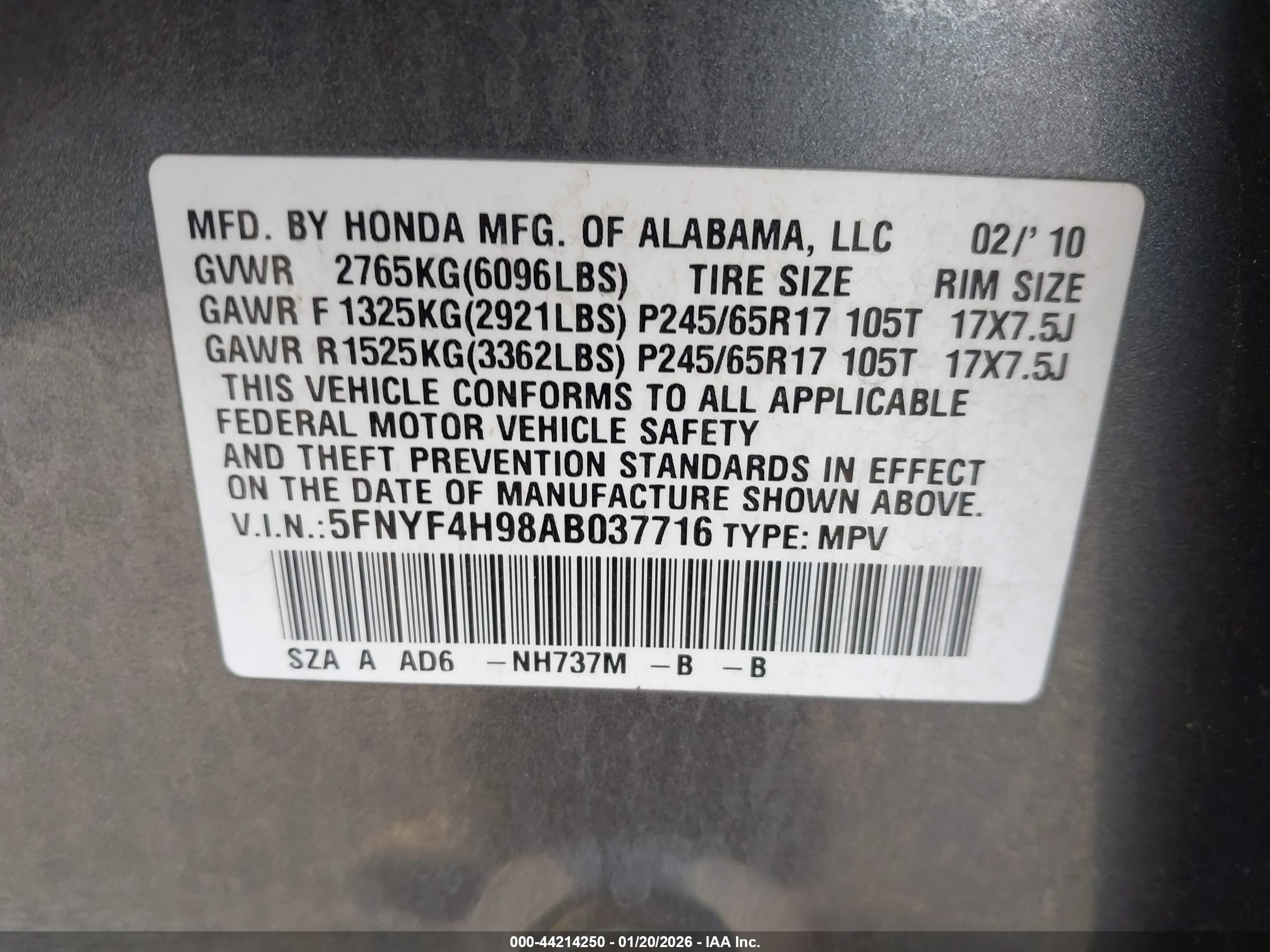 HONDA PILOT image 9