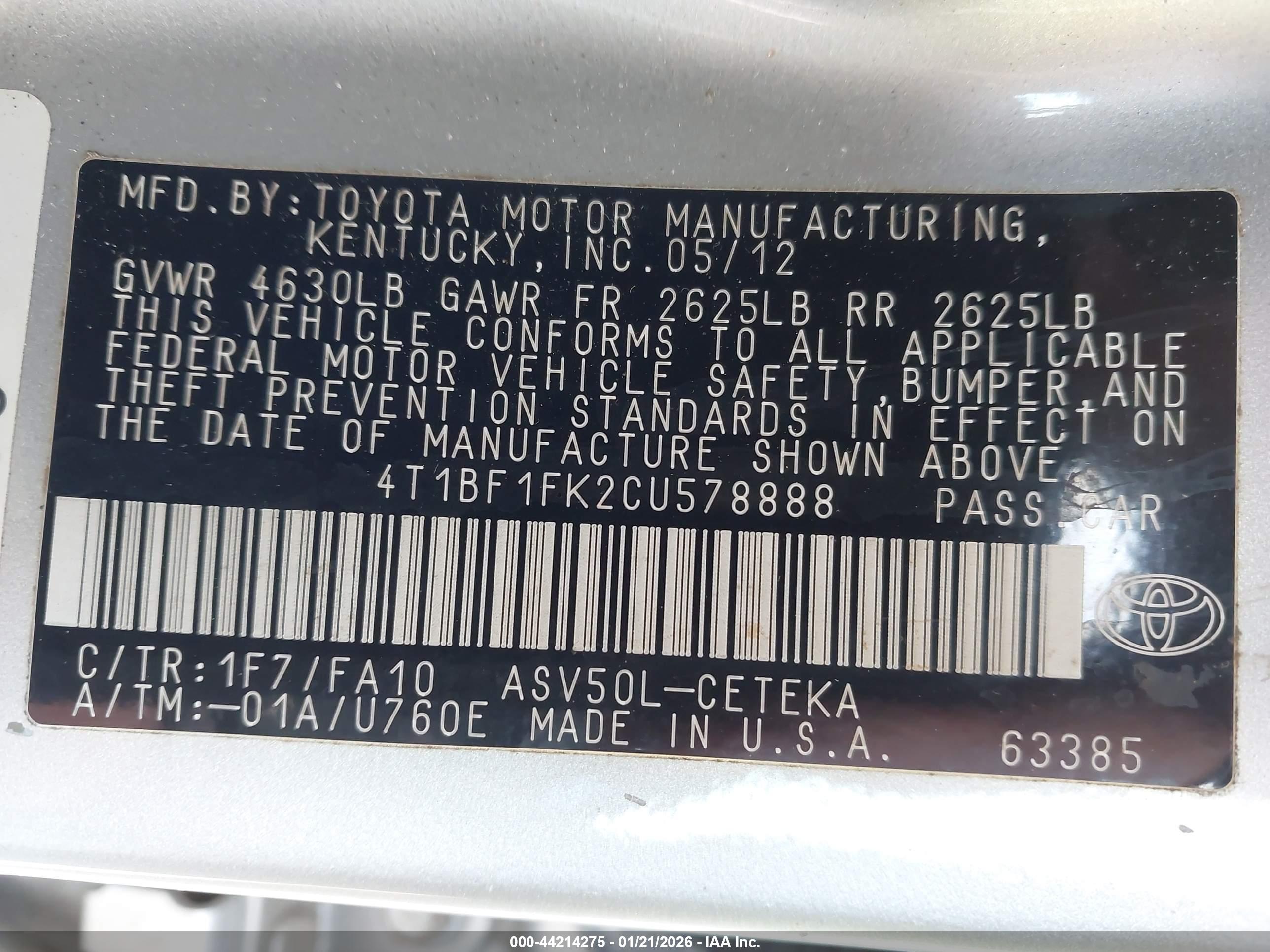 TOYOTA CAMRY image 9
