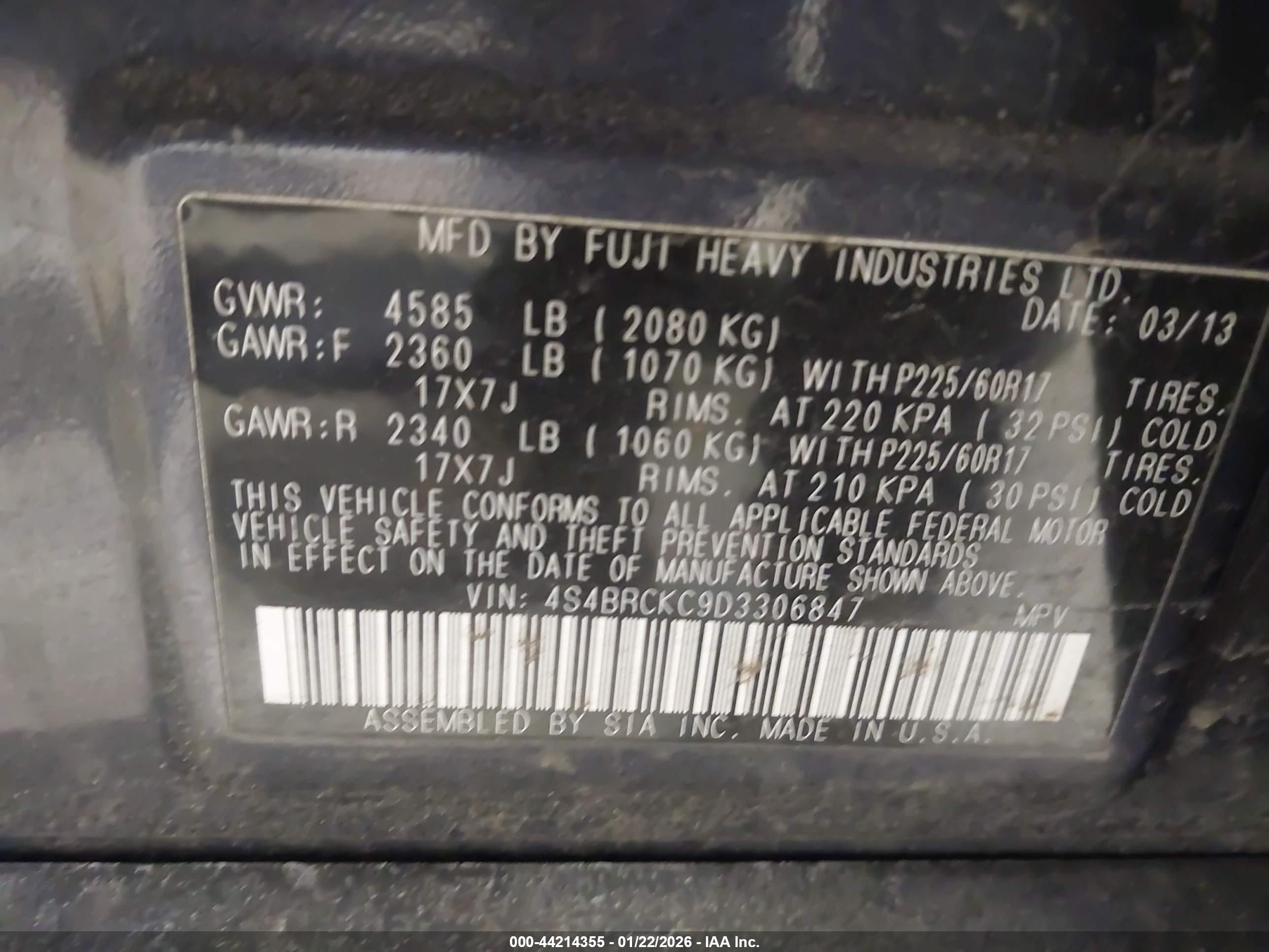 SUBARU OUTBACK image 9