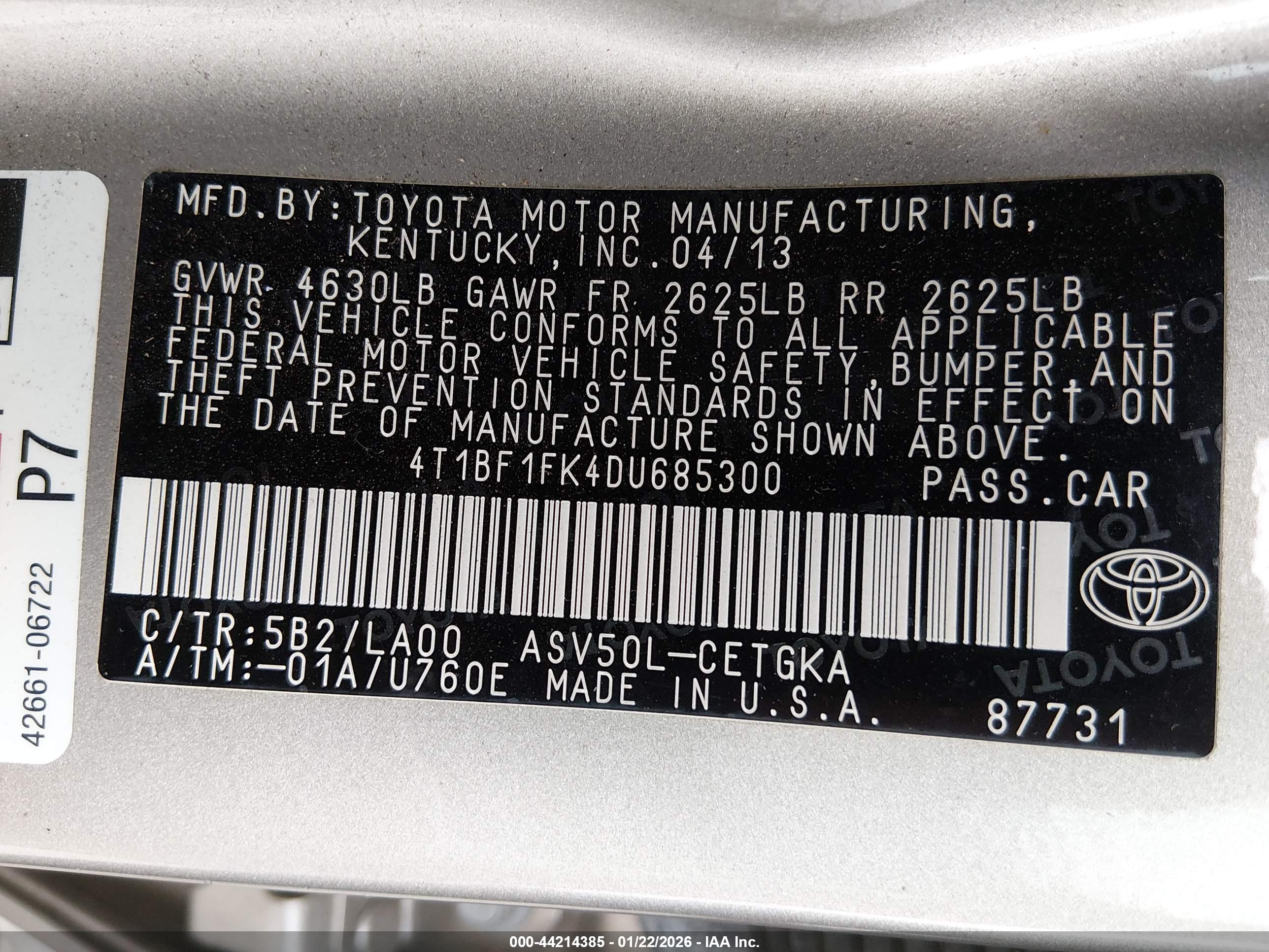 TOYOTA CAMRY image 9