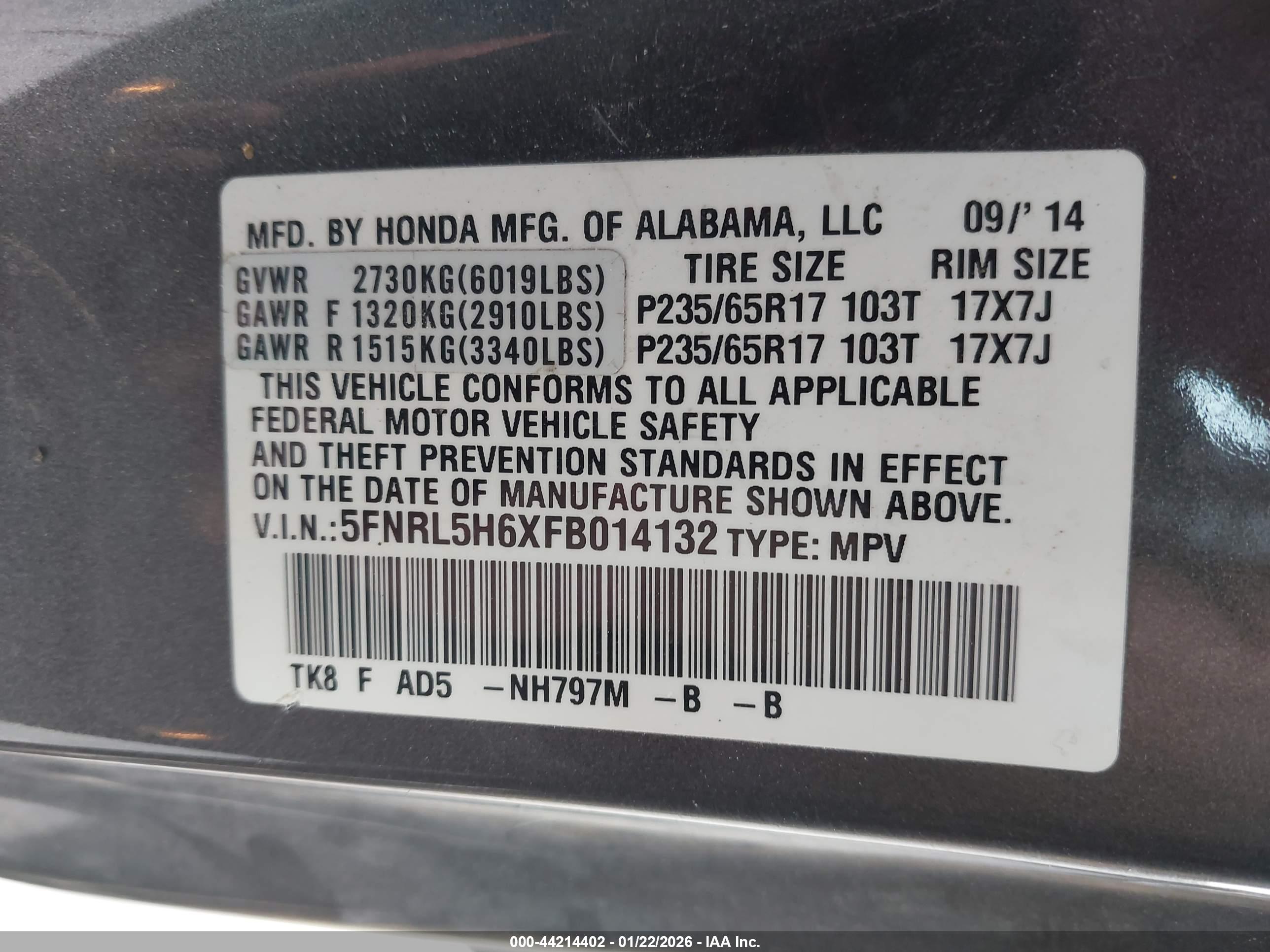 HONDA ODYSSEY image 9