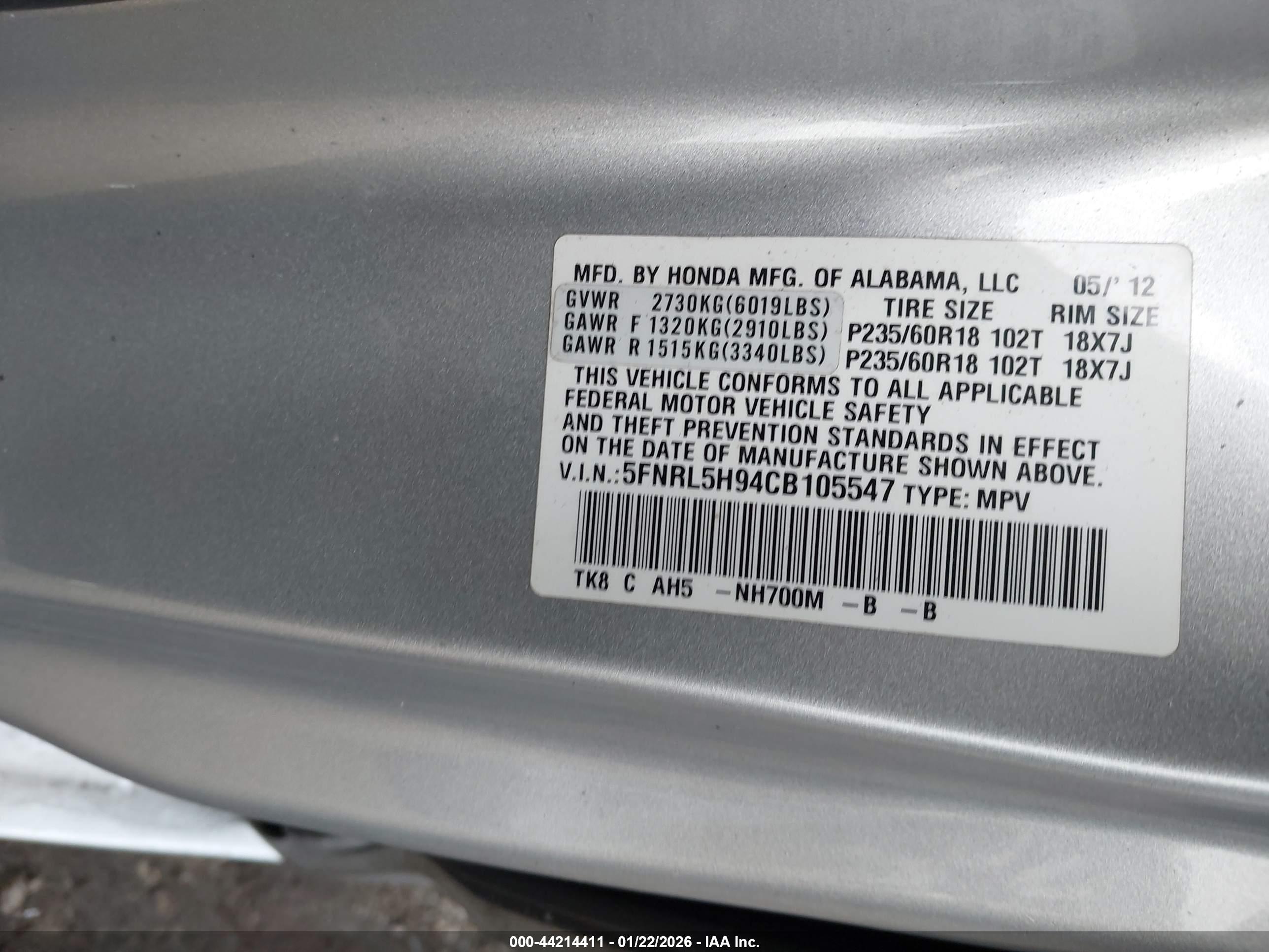 HONDA ODYSSEY image 9