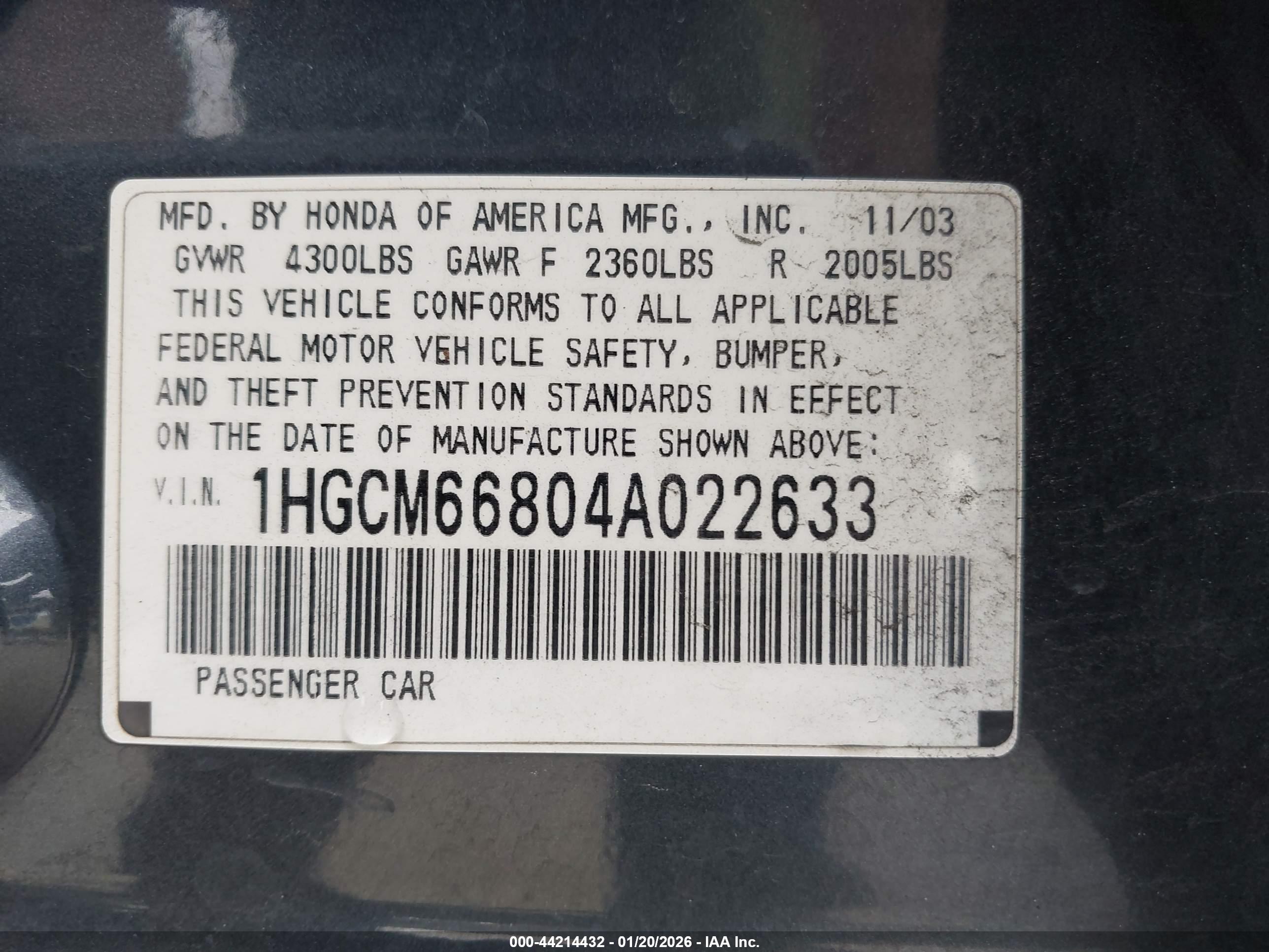 HONDA ACCORD image 9