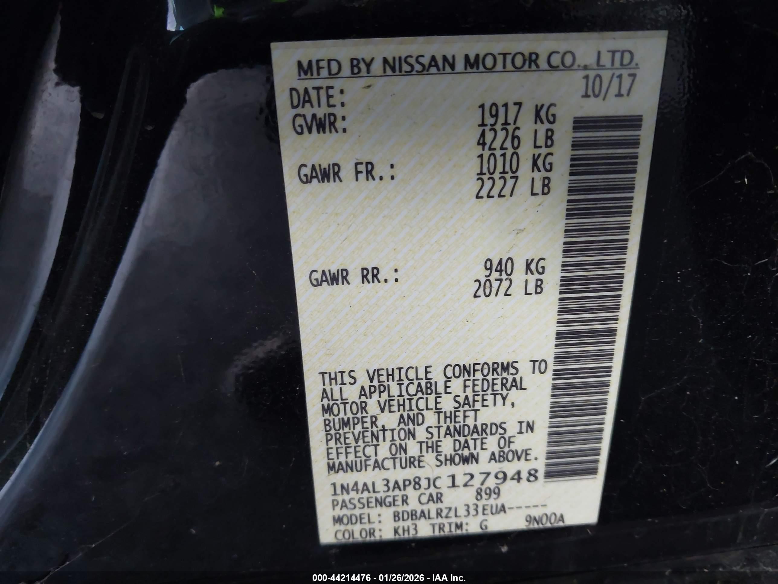 NISSAN ALTIMA image 9