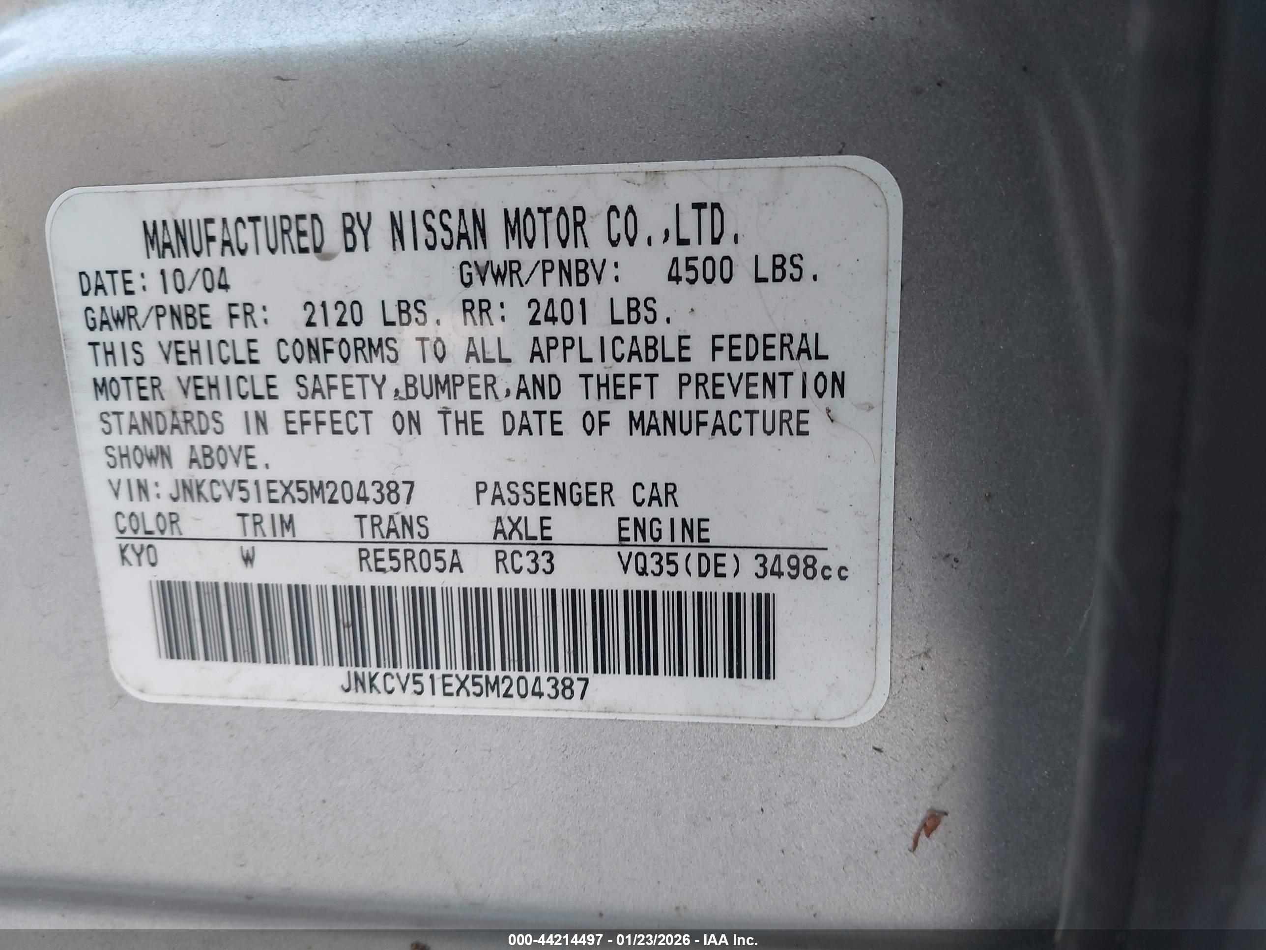 INFINITI G35 image 9