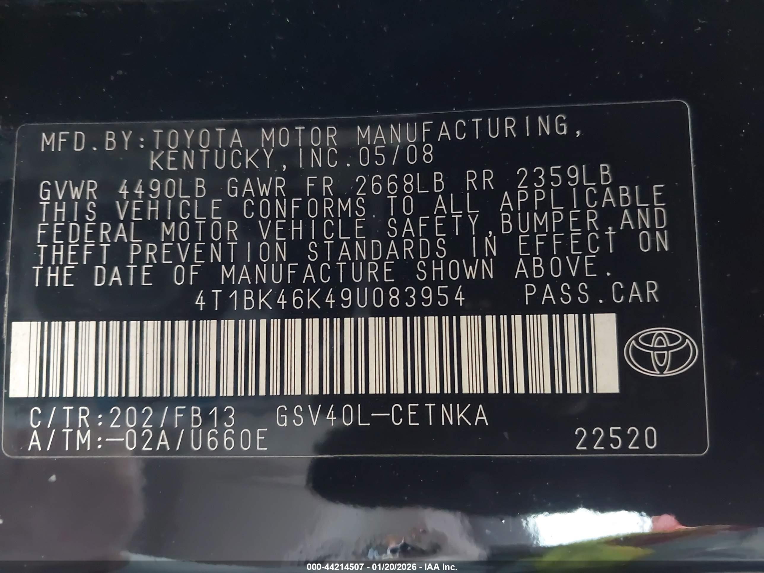 TOYOTA CAMRY image 9