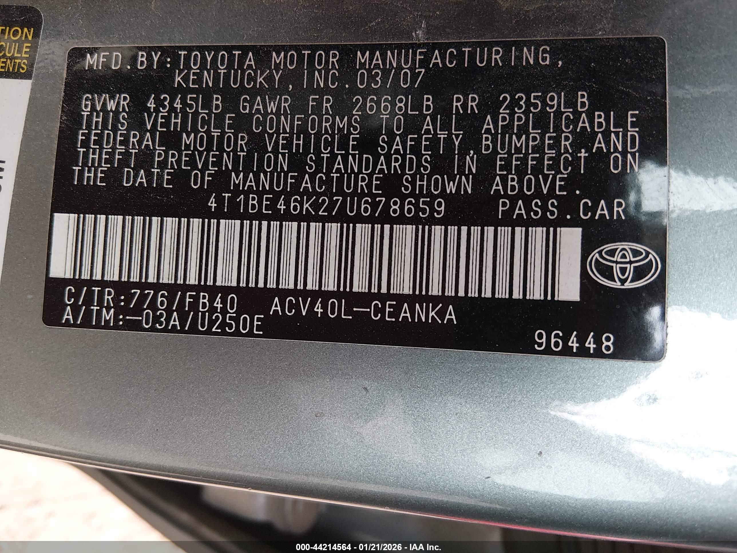 TOYOTA CAMRY image 9