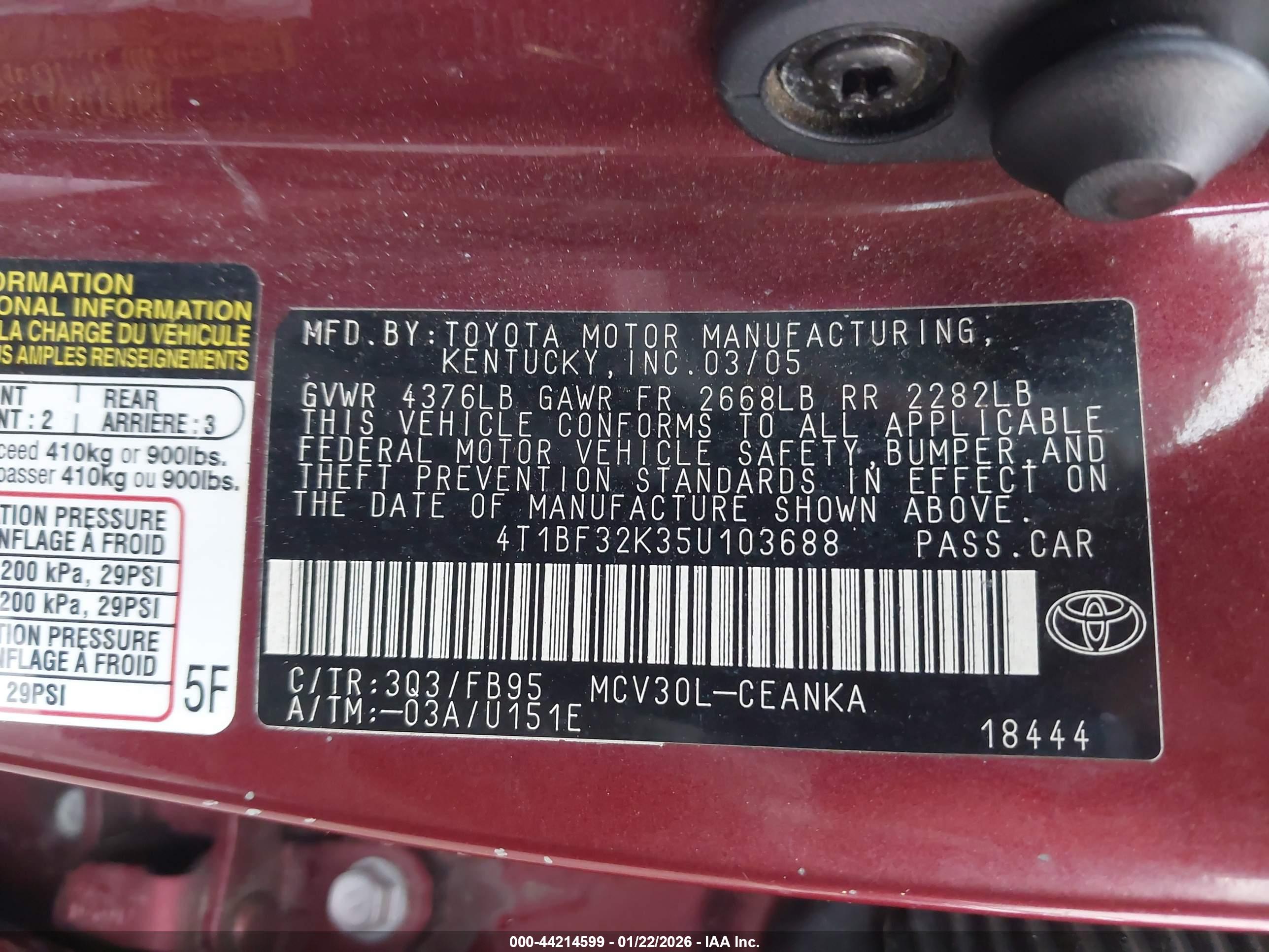 TOYOTA CAMRY image 9