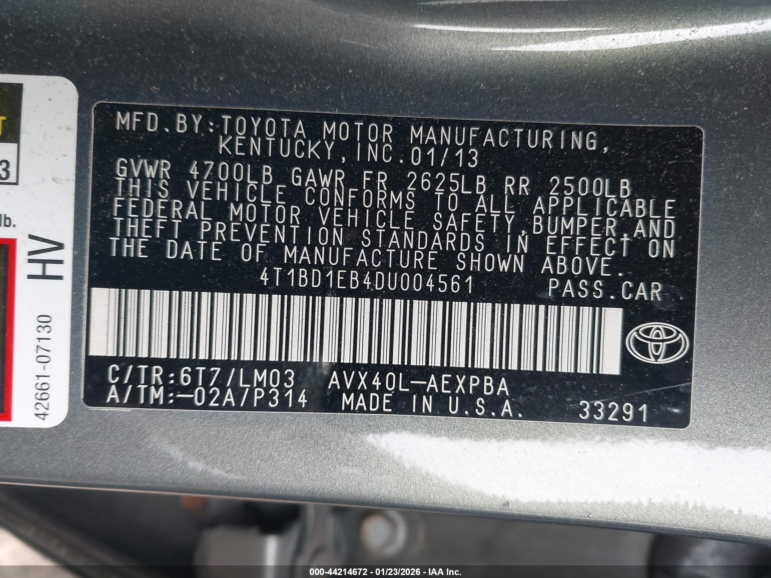 TOYOTA AVALON image 9