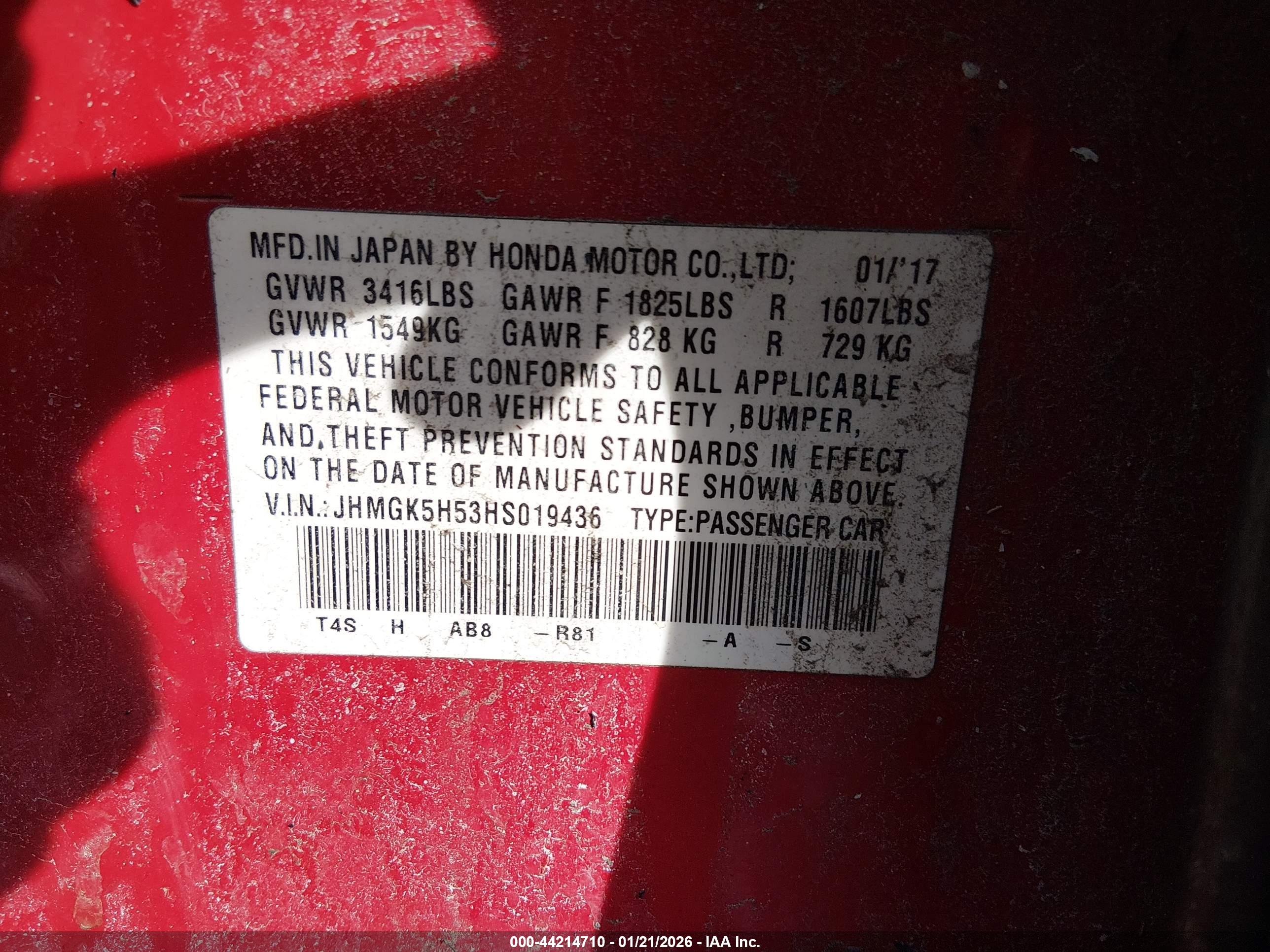 HONDA FIT image 9