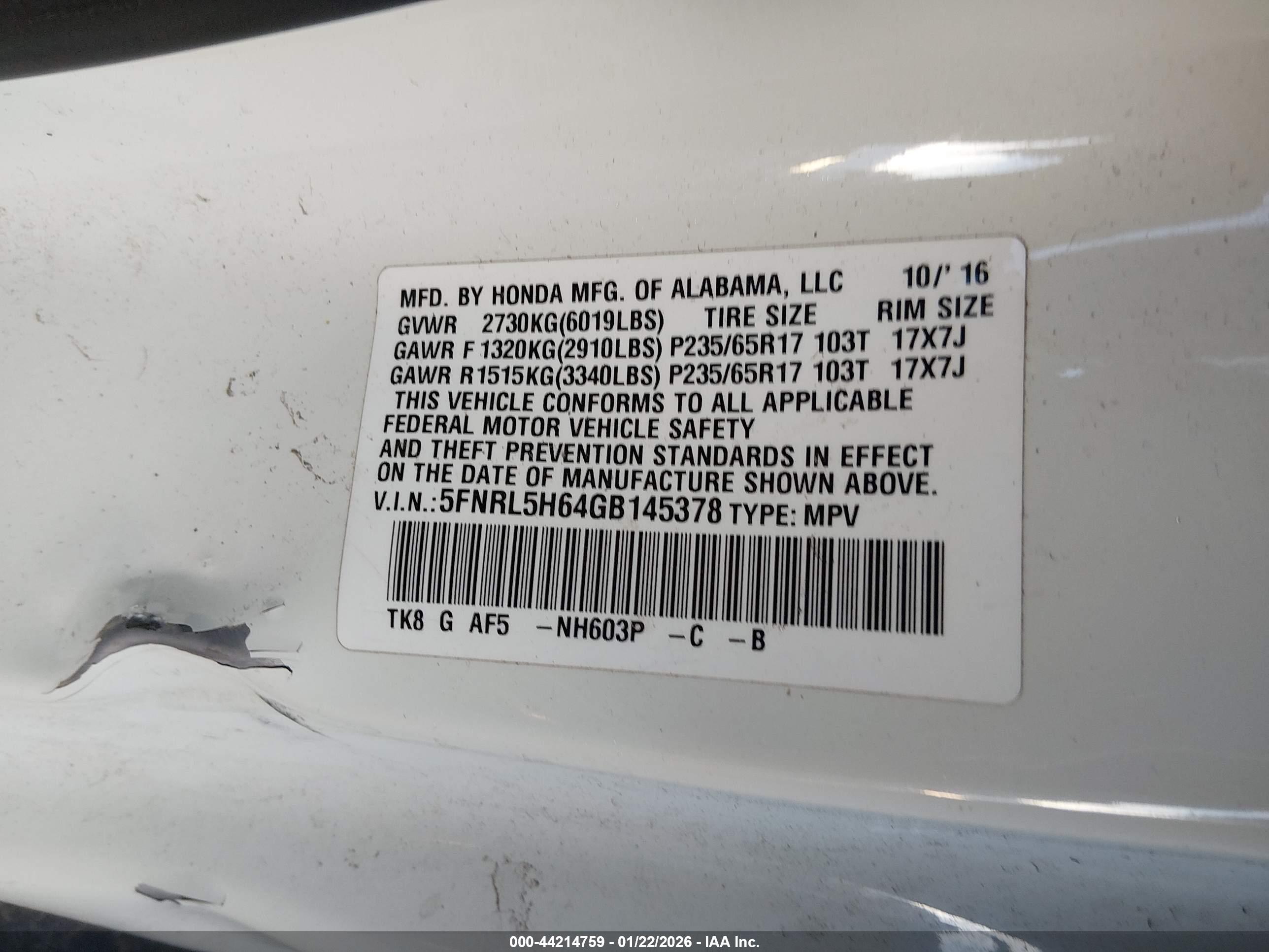 HONDA ODYSSEY image 9