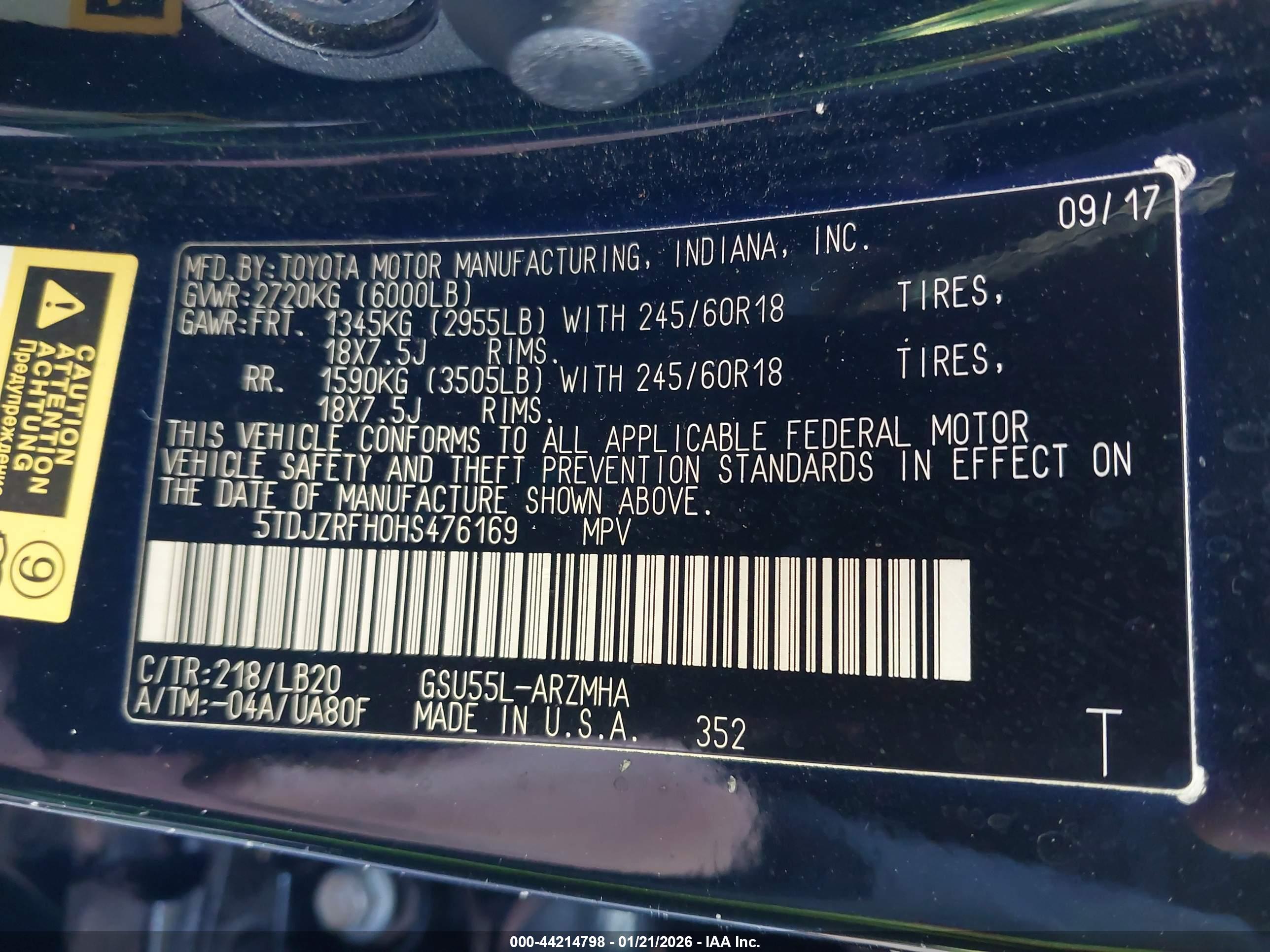 TOYOTA HIGHLANDER image 9