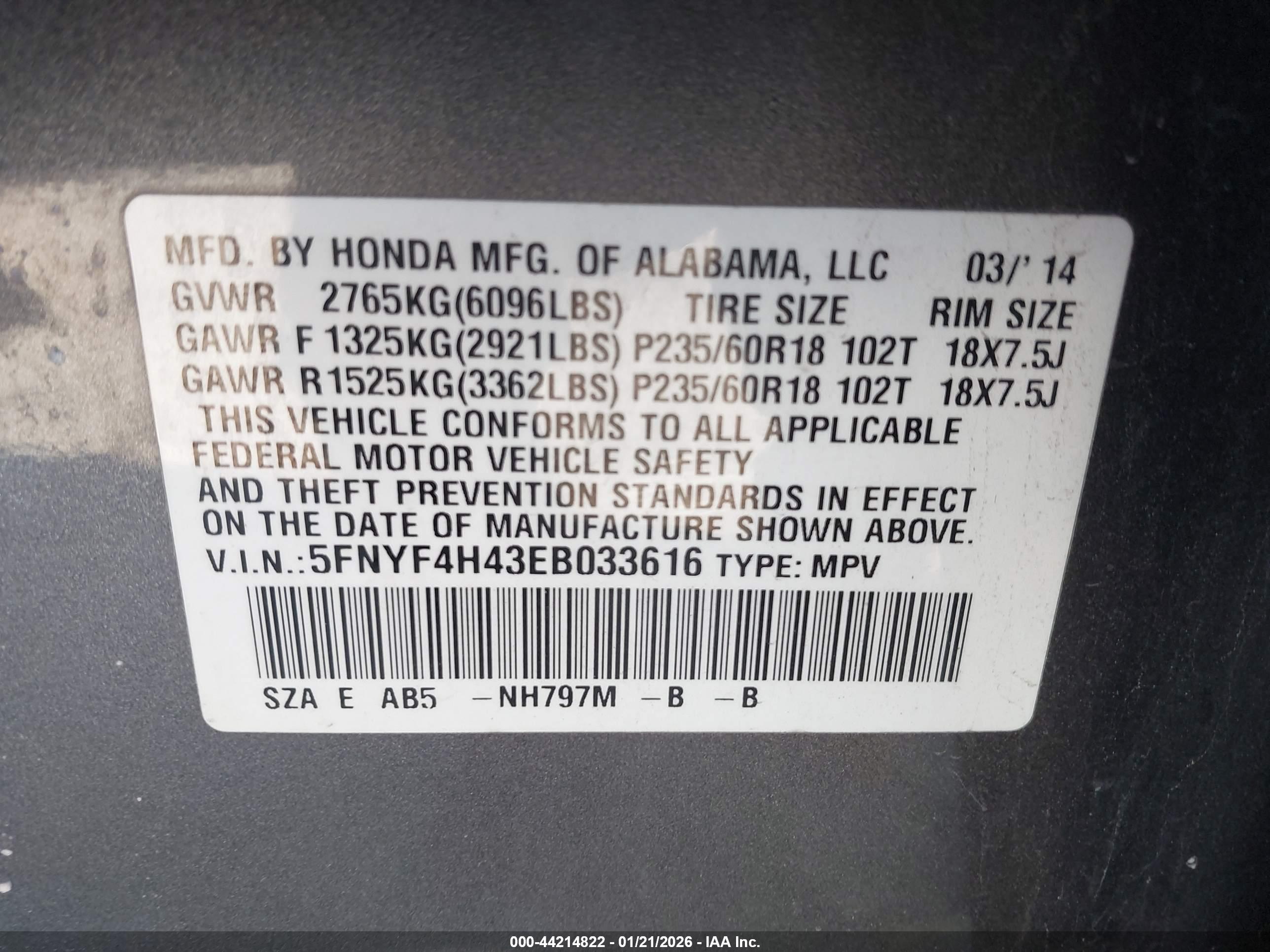 HONDA PILOT image 9