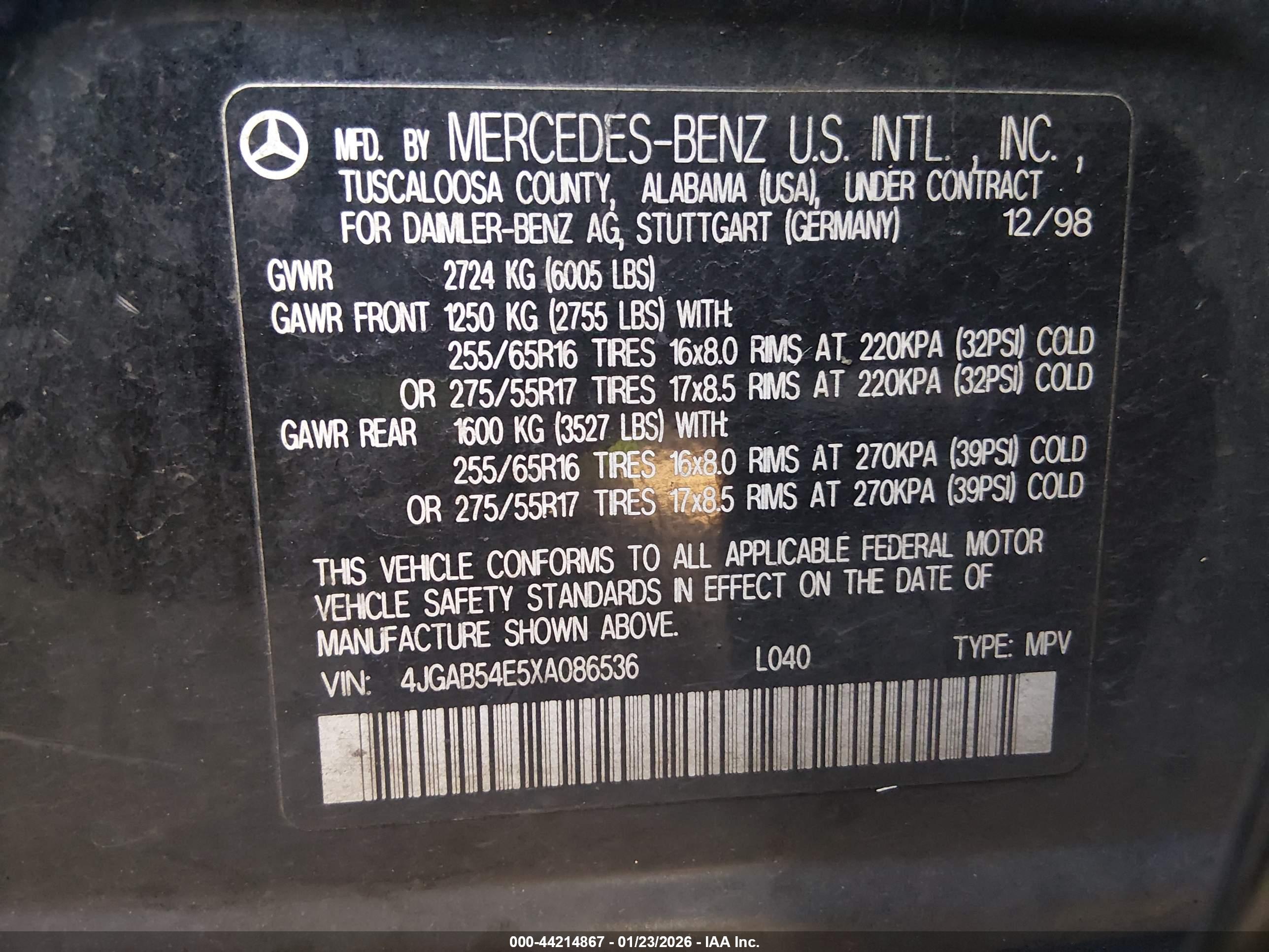 MERCEDES-BENZ ML image 9