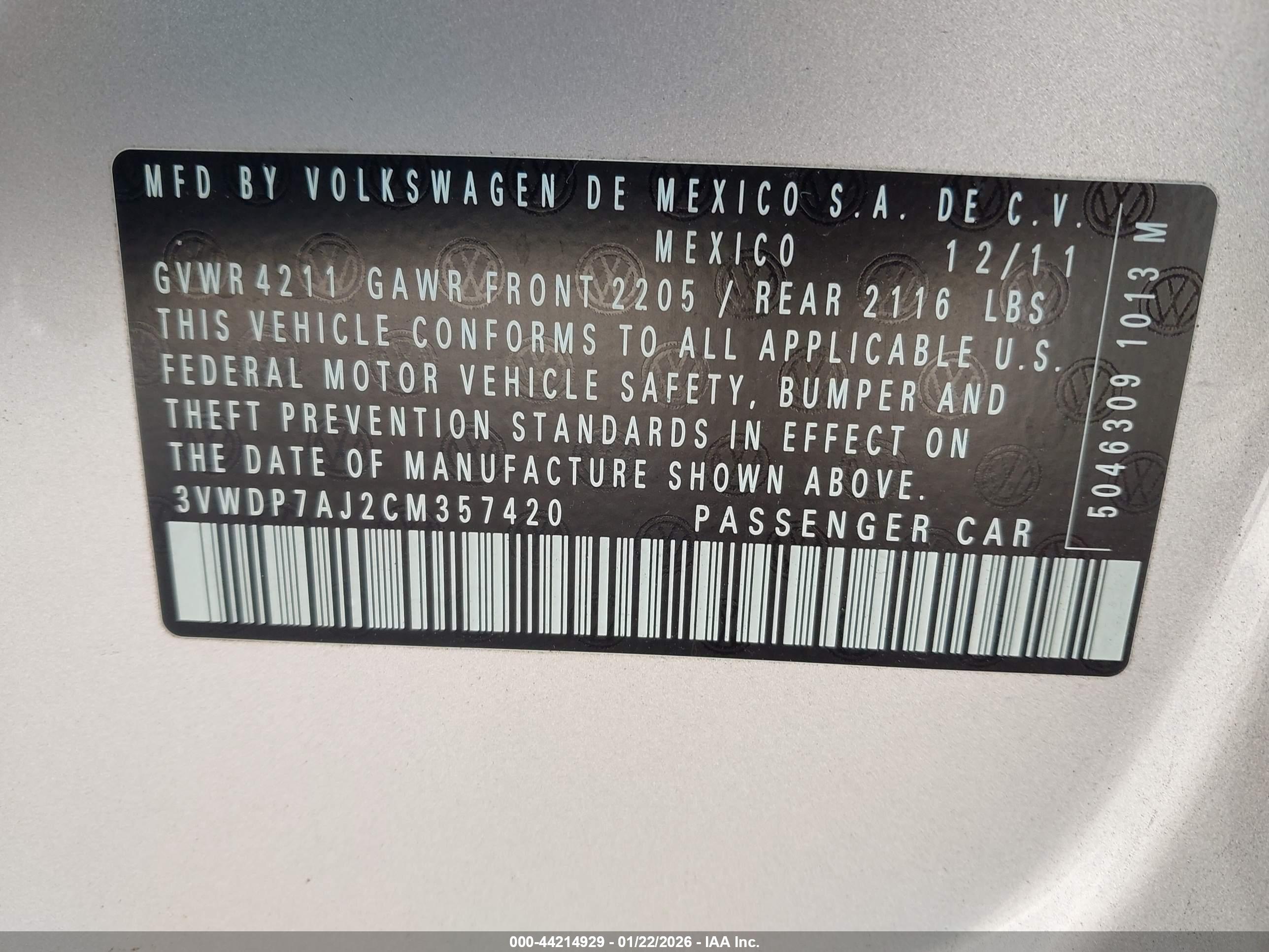 VOLKSWAGEN JETTA image 9