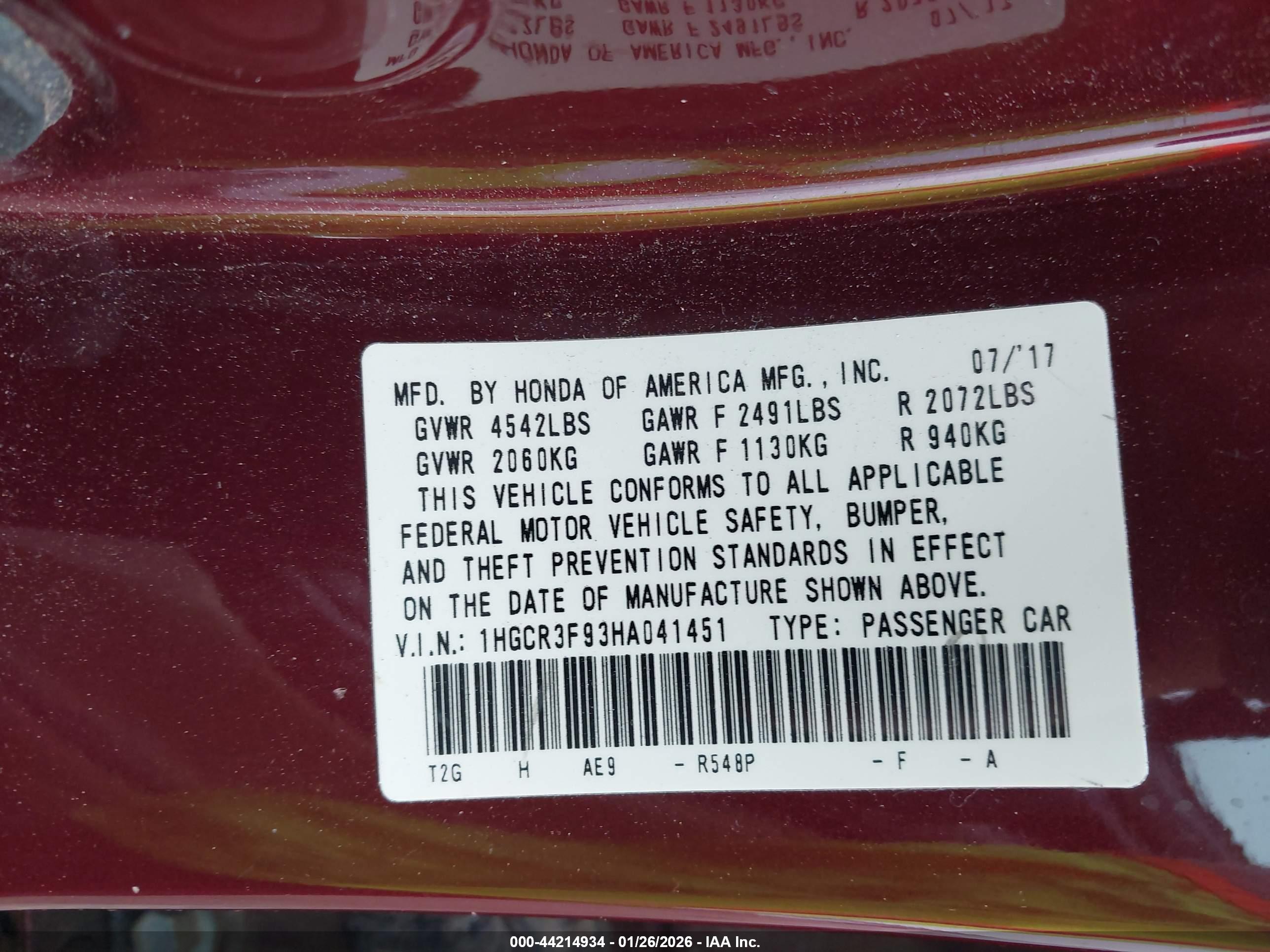 HONDA ACCORD image 9