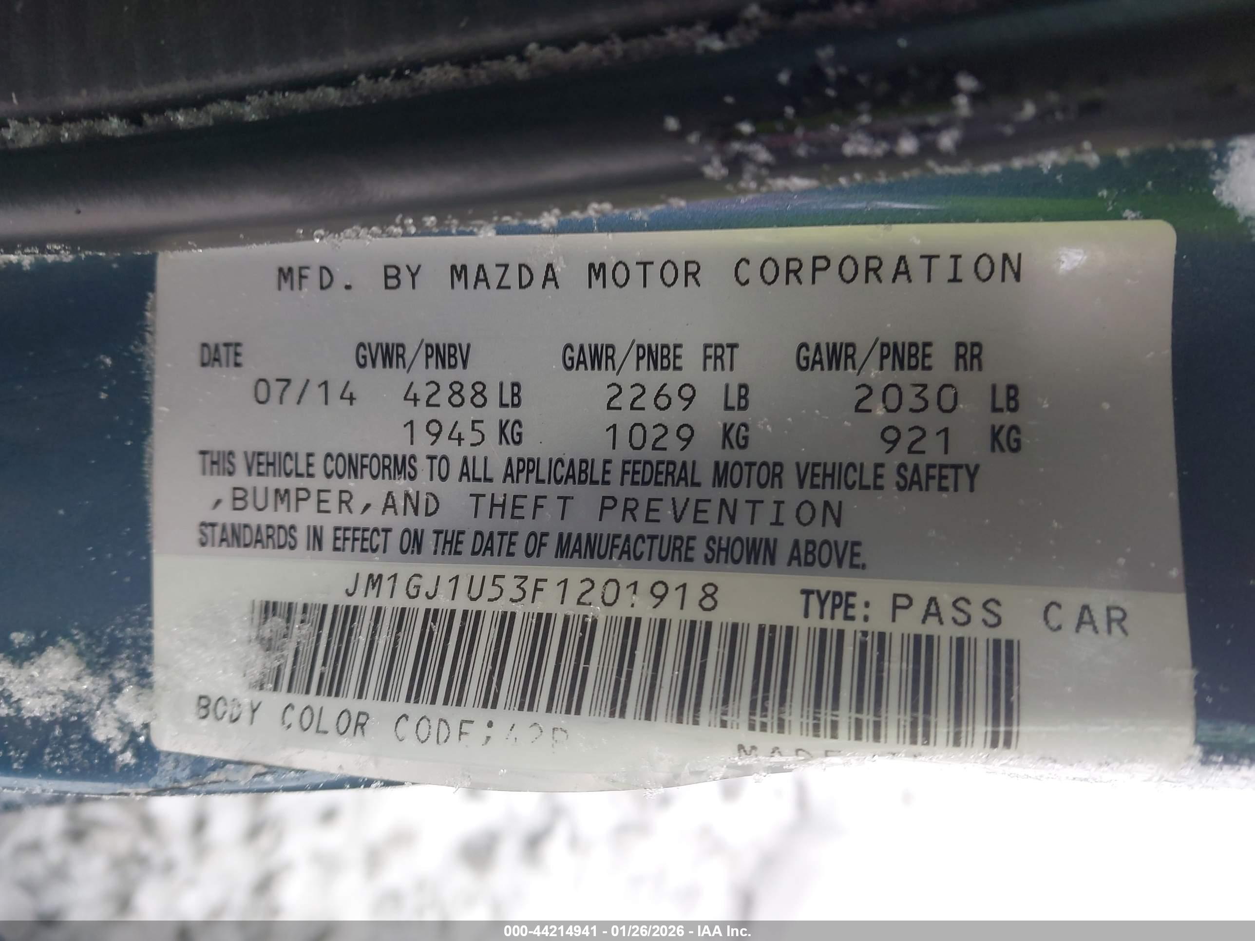 MAZDA MAZDA6 image 9
