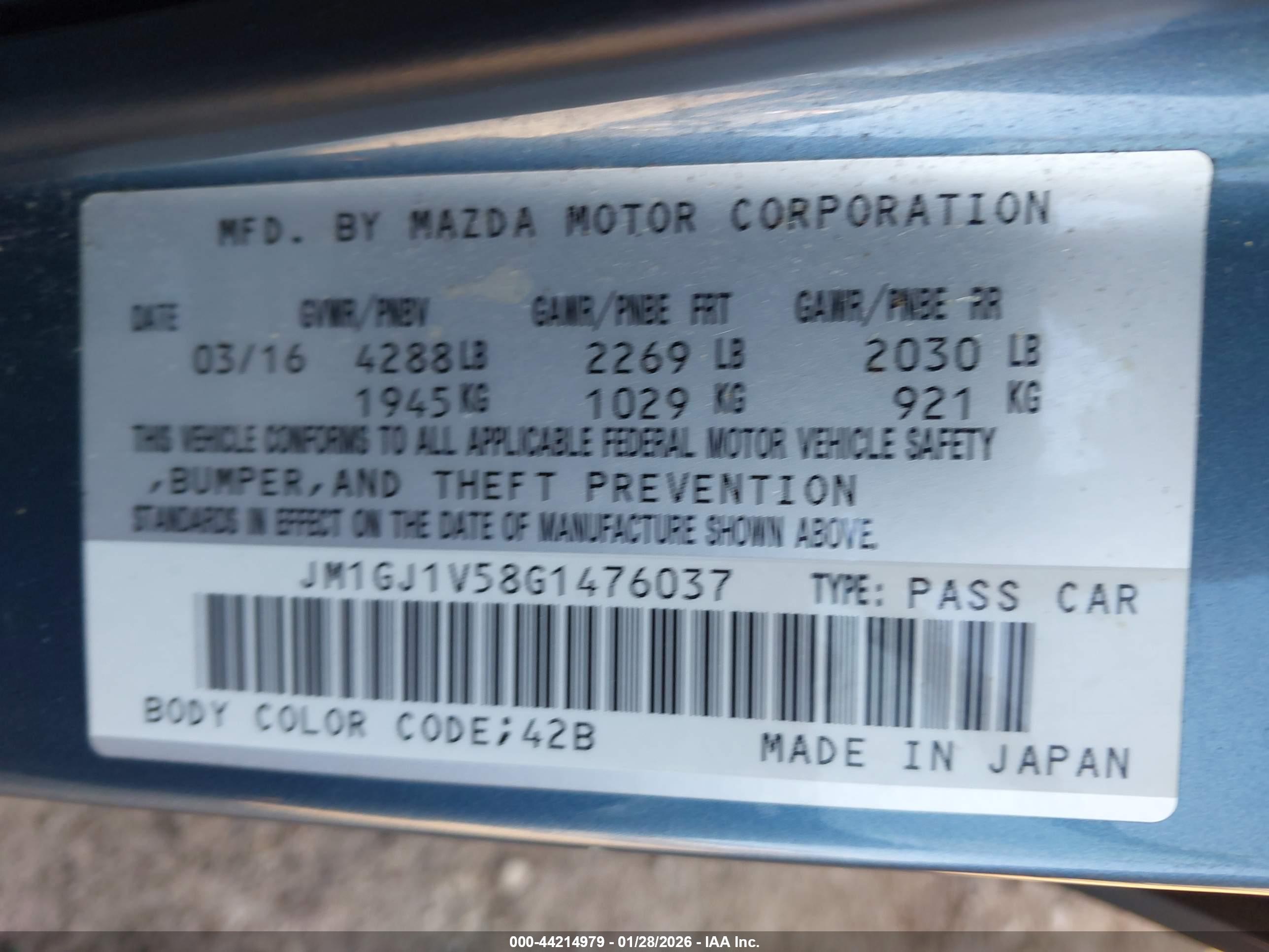 MAZDA MAZDA6 image 9