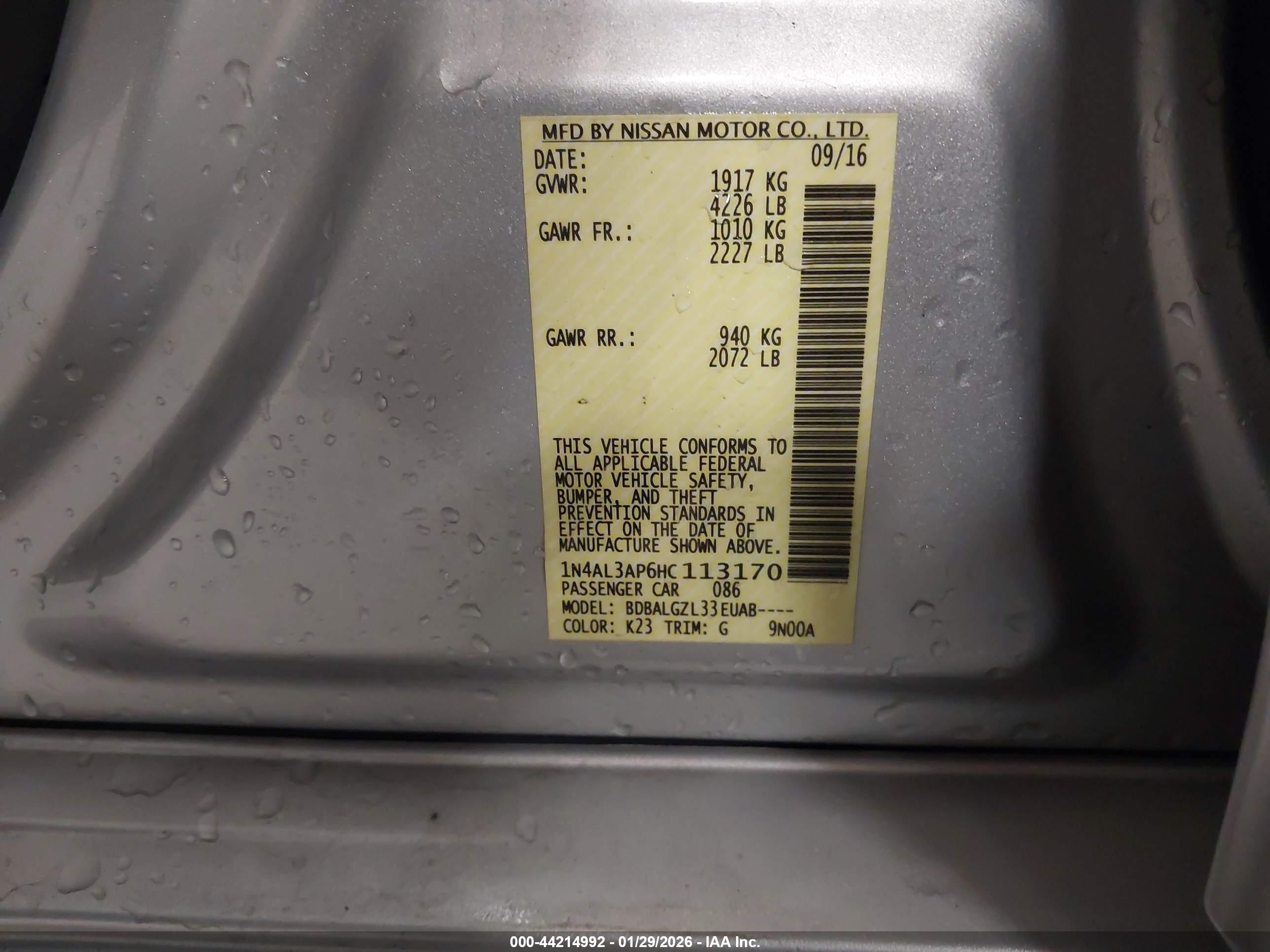 NISSAN ALTIMA image 9