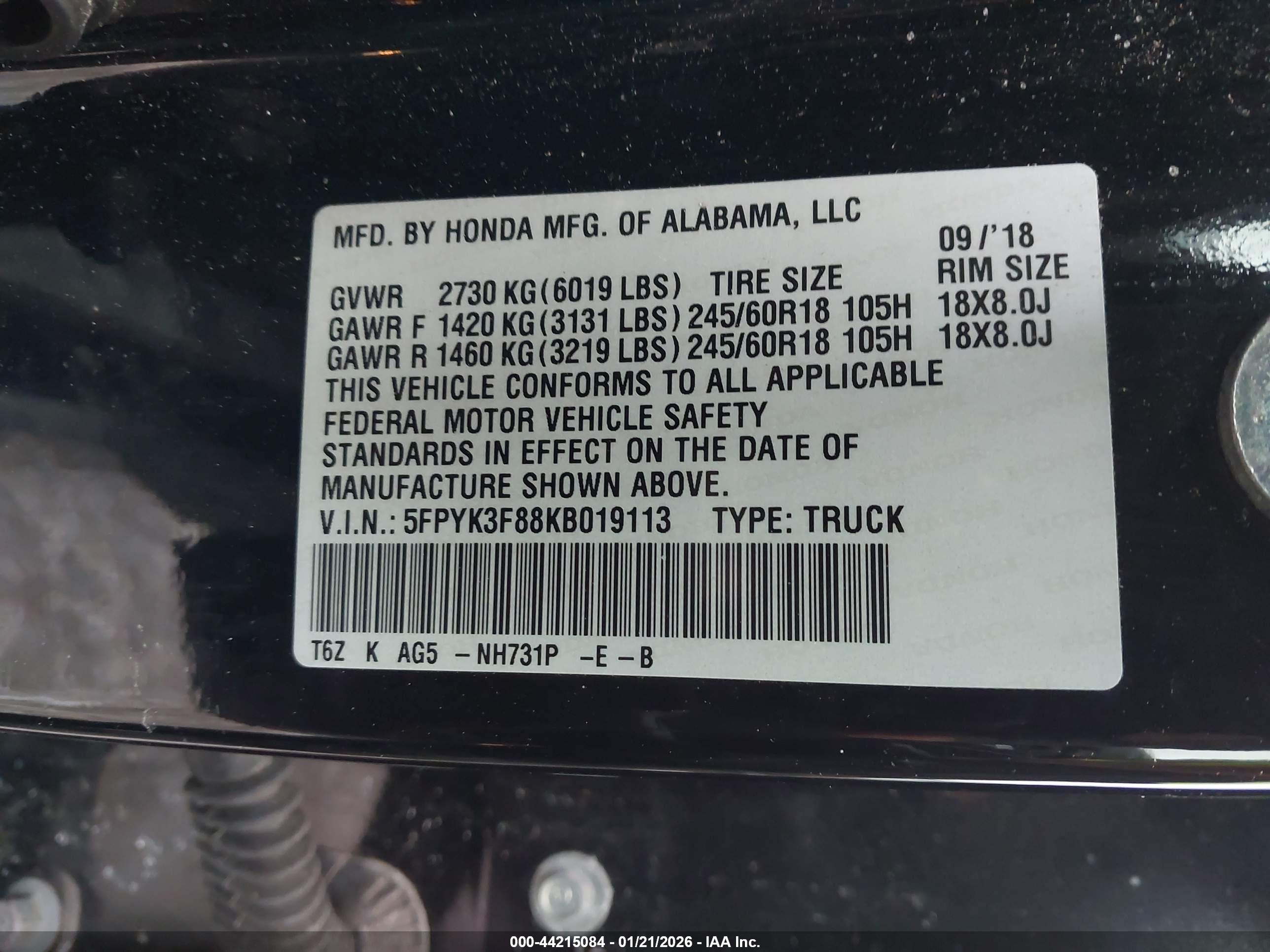HONDA RIDGELINE image 9