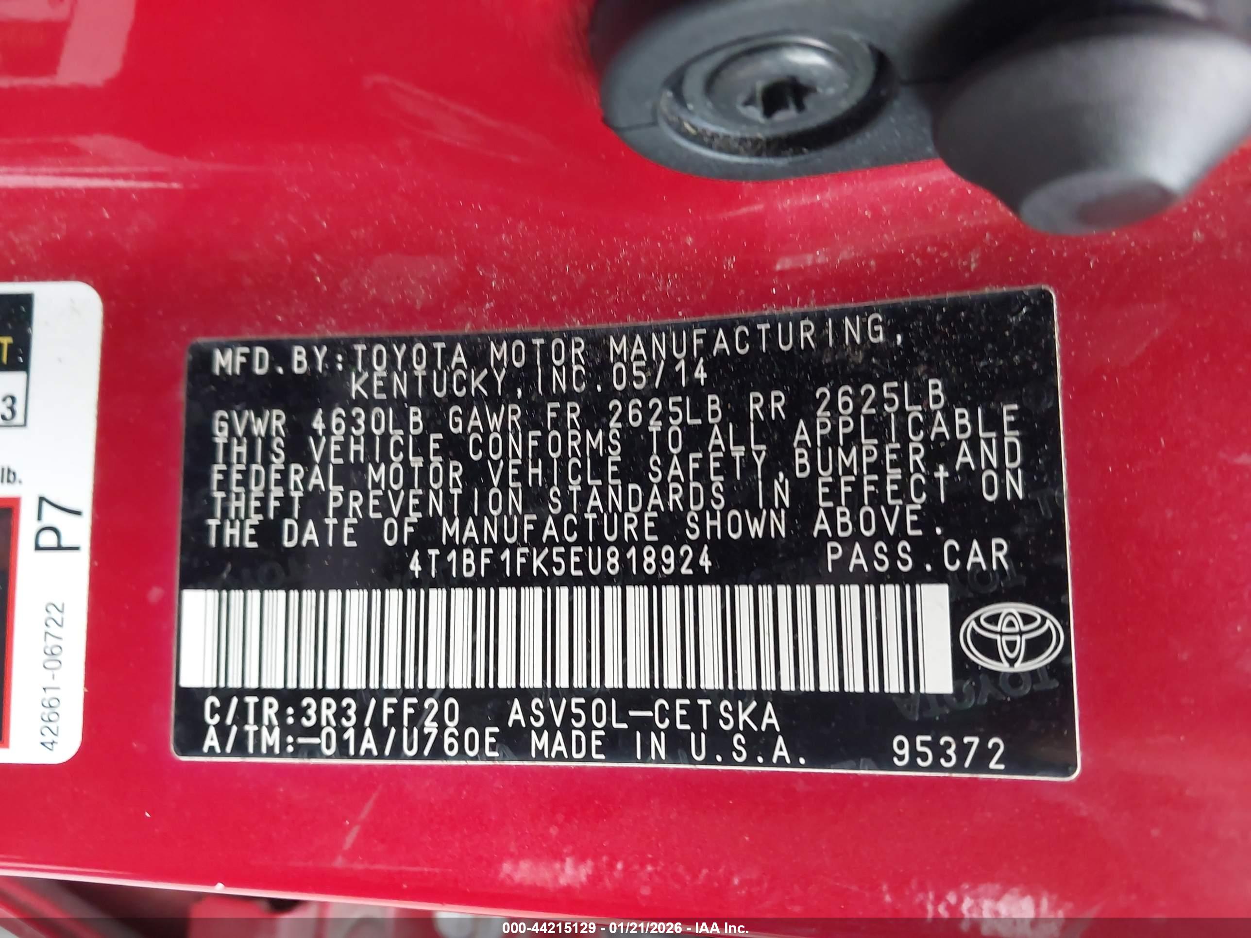 TOYOTA CAMRY image 9