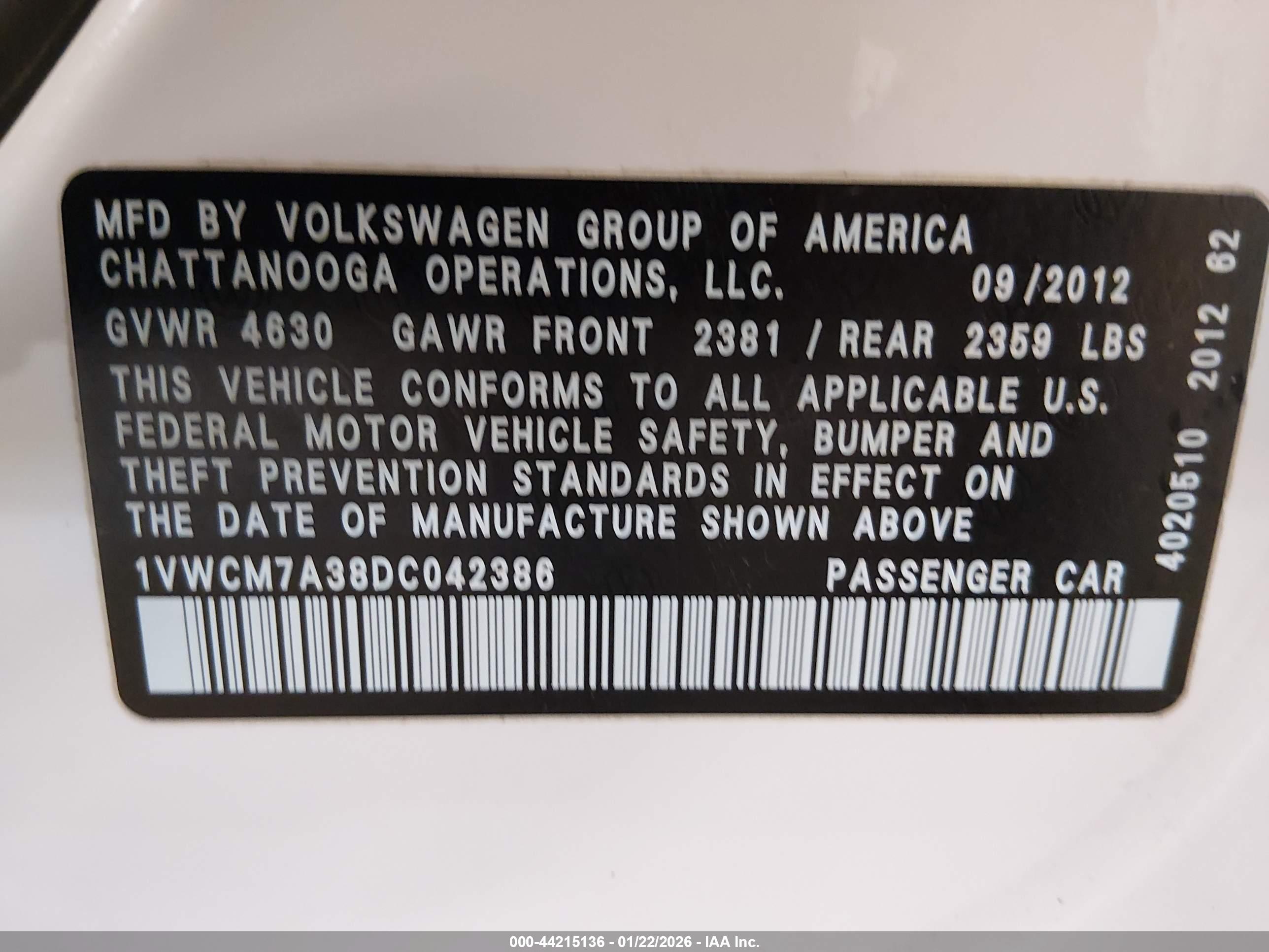 VOLKSWAGEN PASSAT image 9