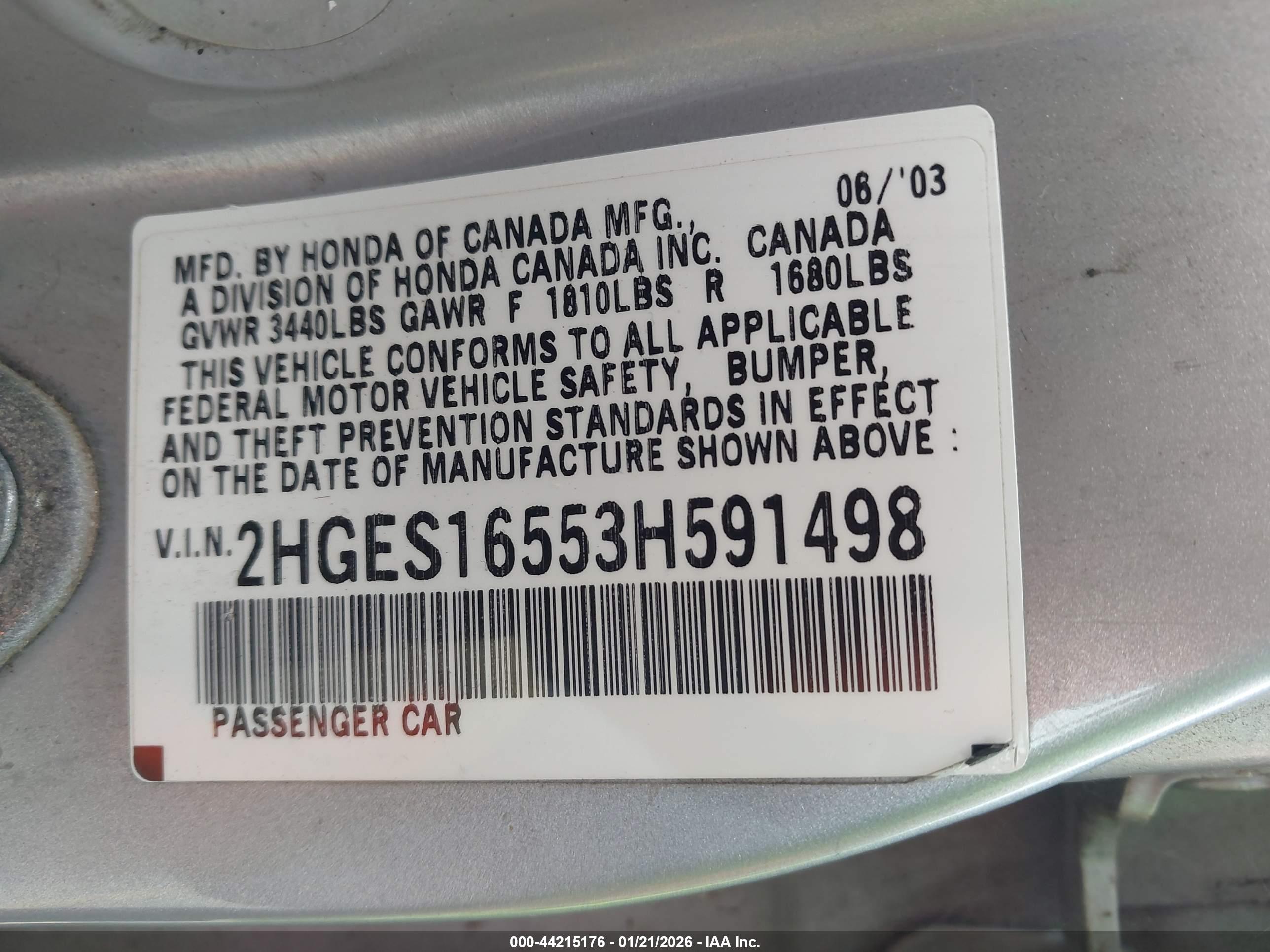 HONDA CIVIC image 9