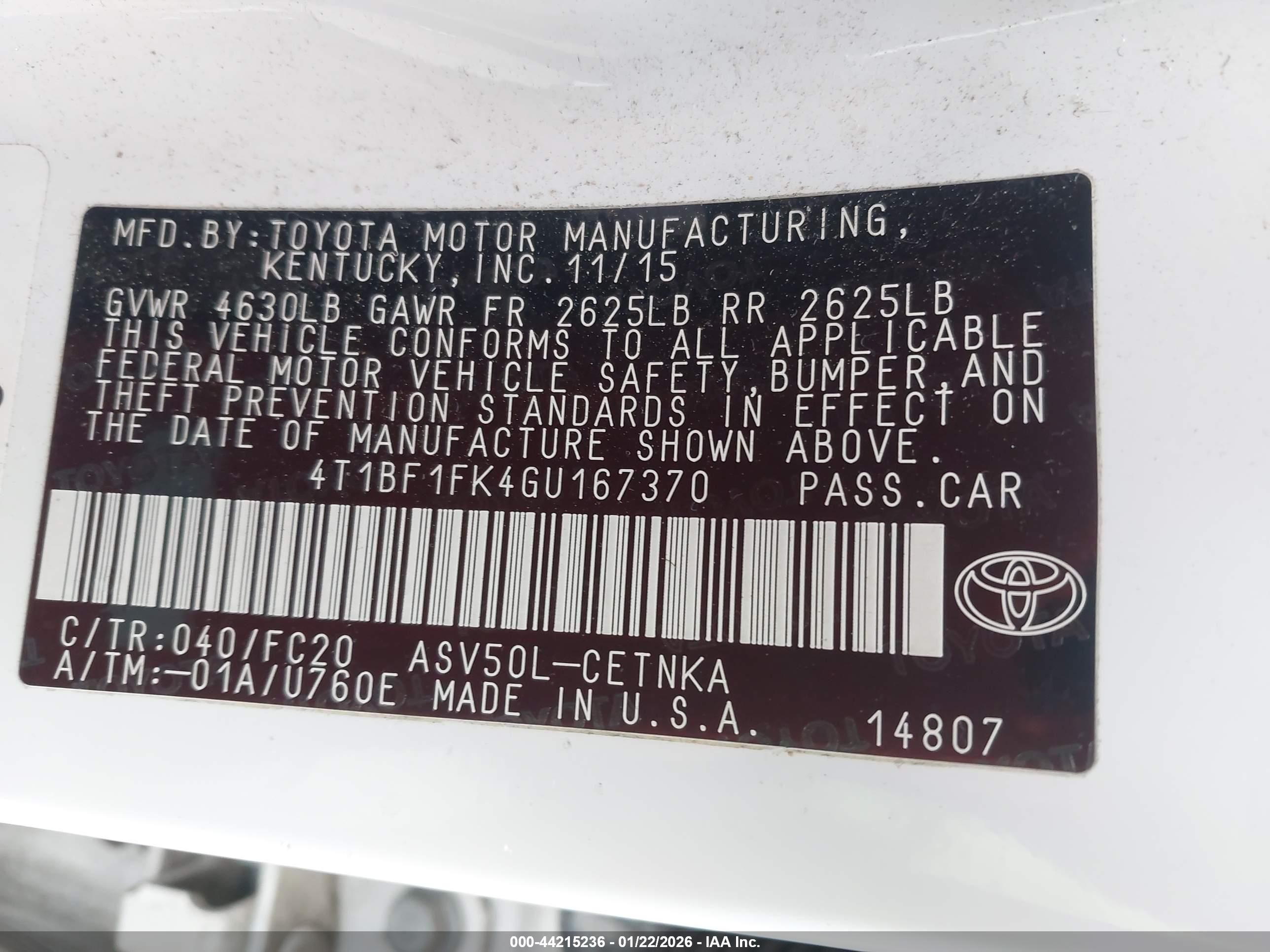 TOYOTA CAMRY image 9