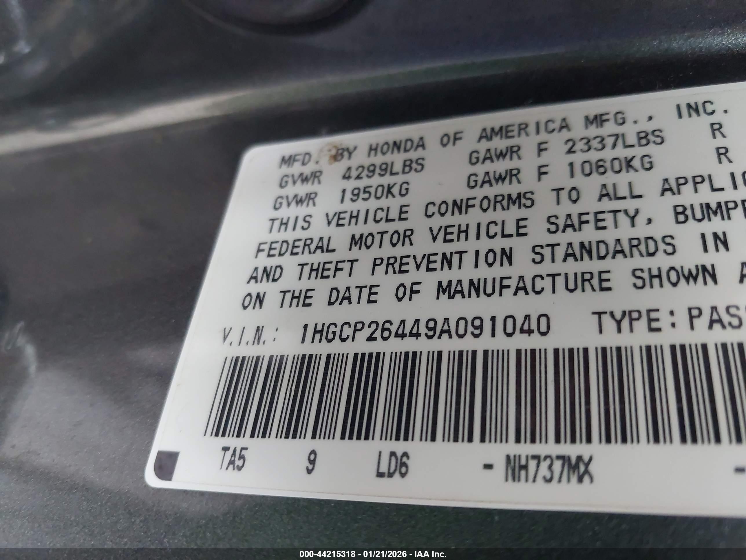 HONDA ACCORD image 9