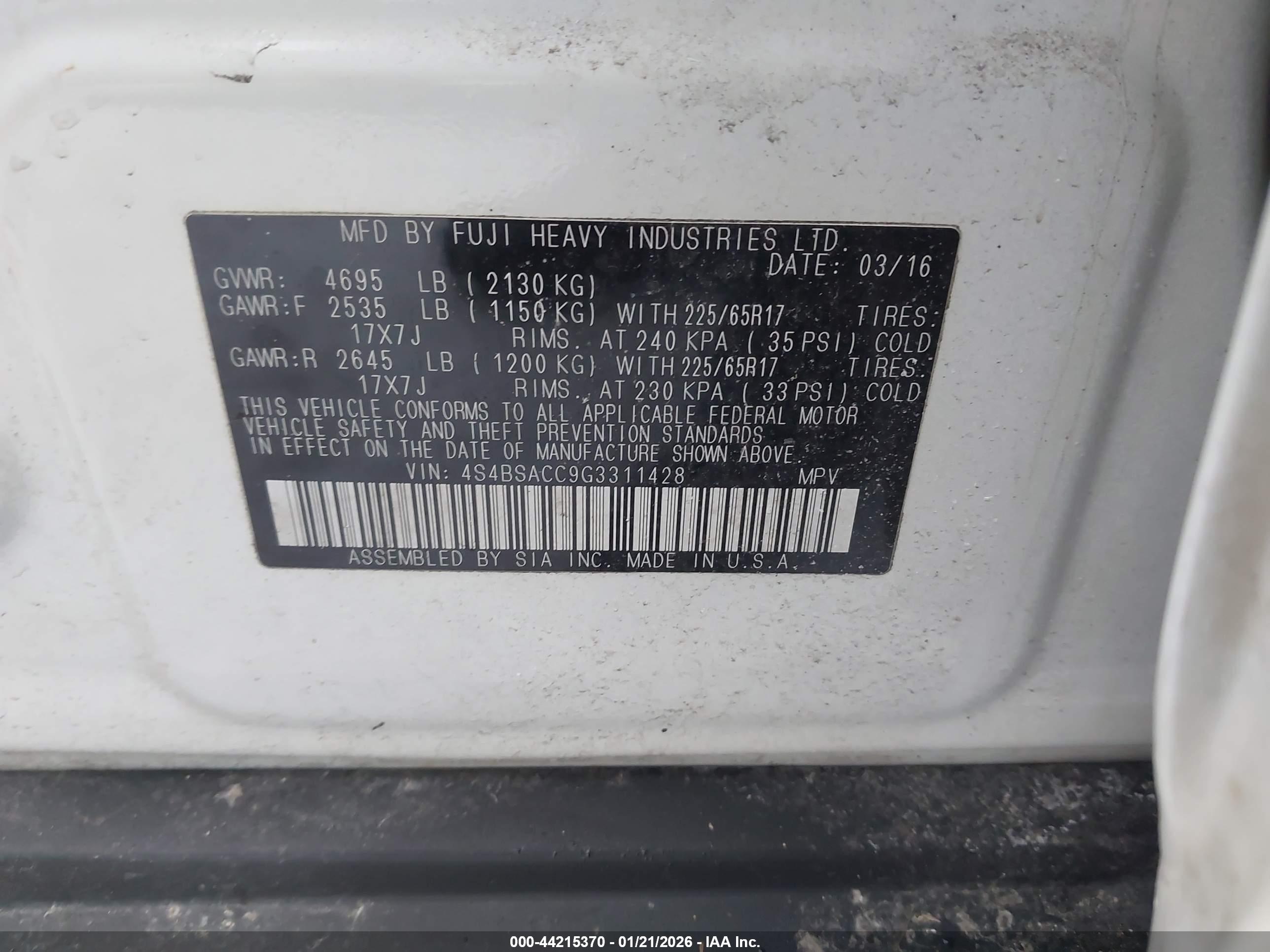 SUBARU OUTBACK image 9