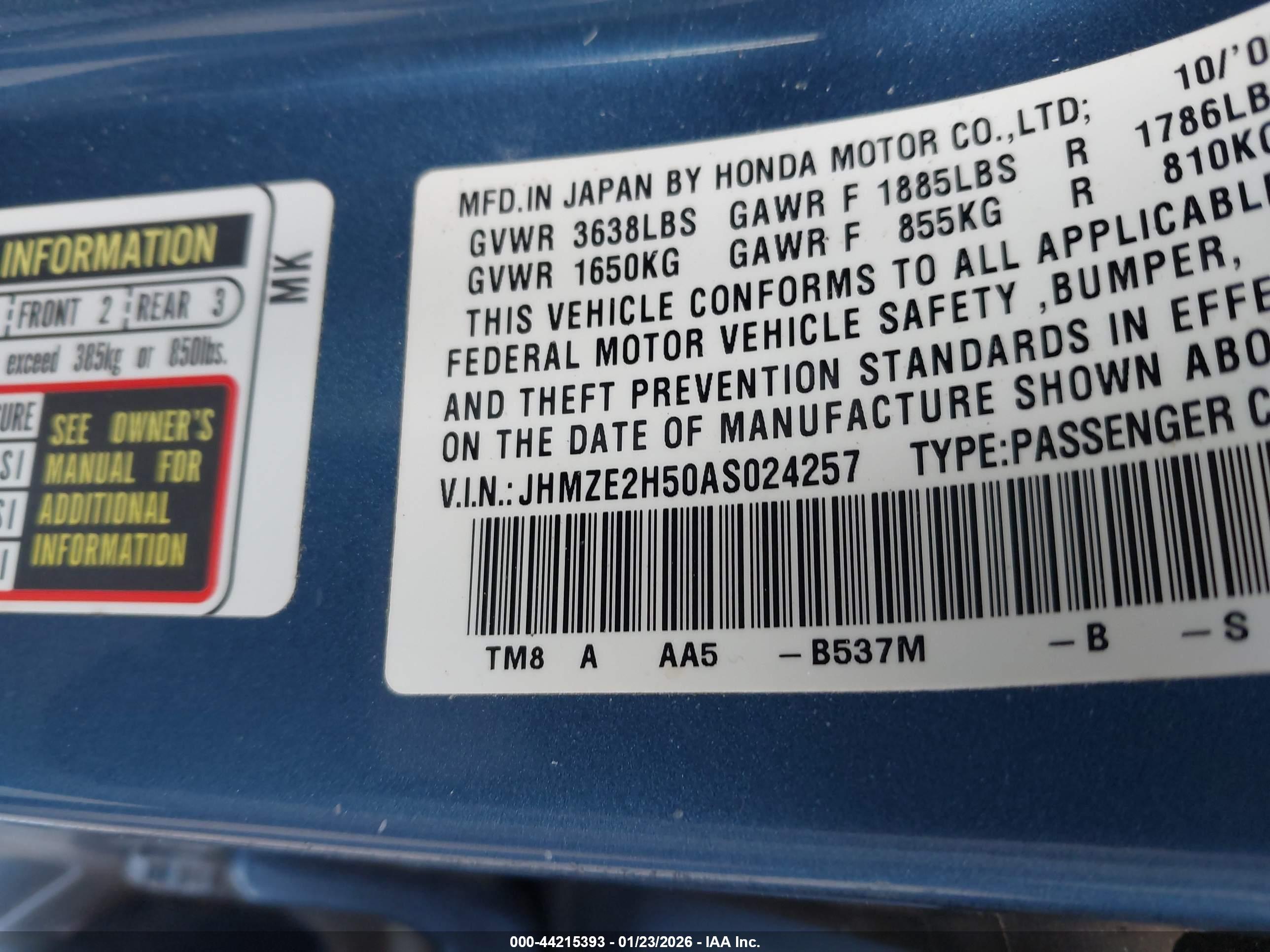 HONDA INSIGHT image 9