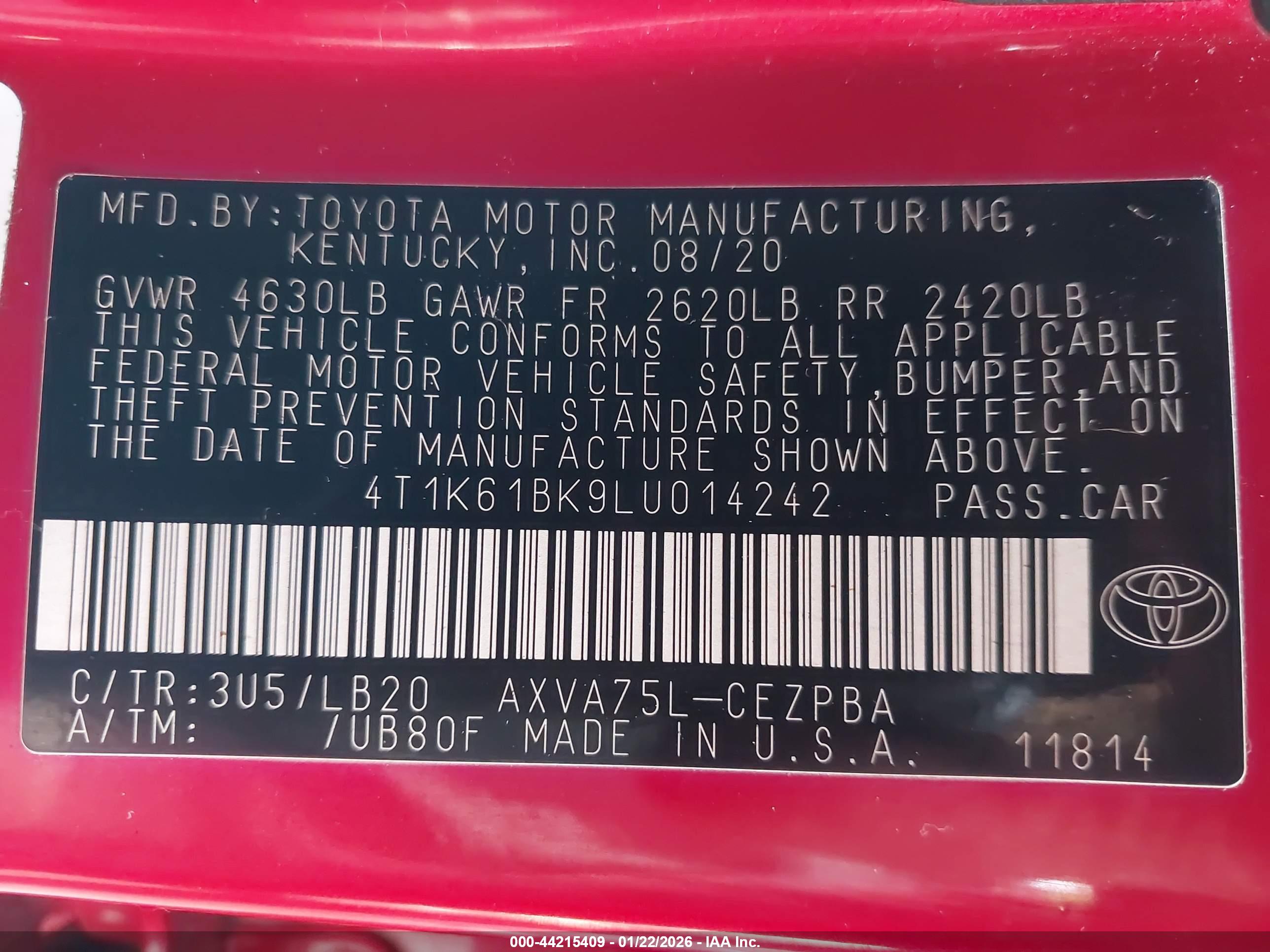 TOYOTA CAMRY image 9