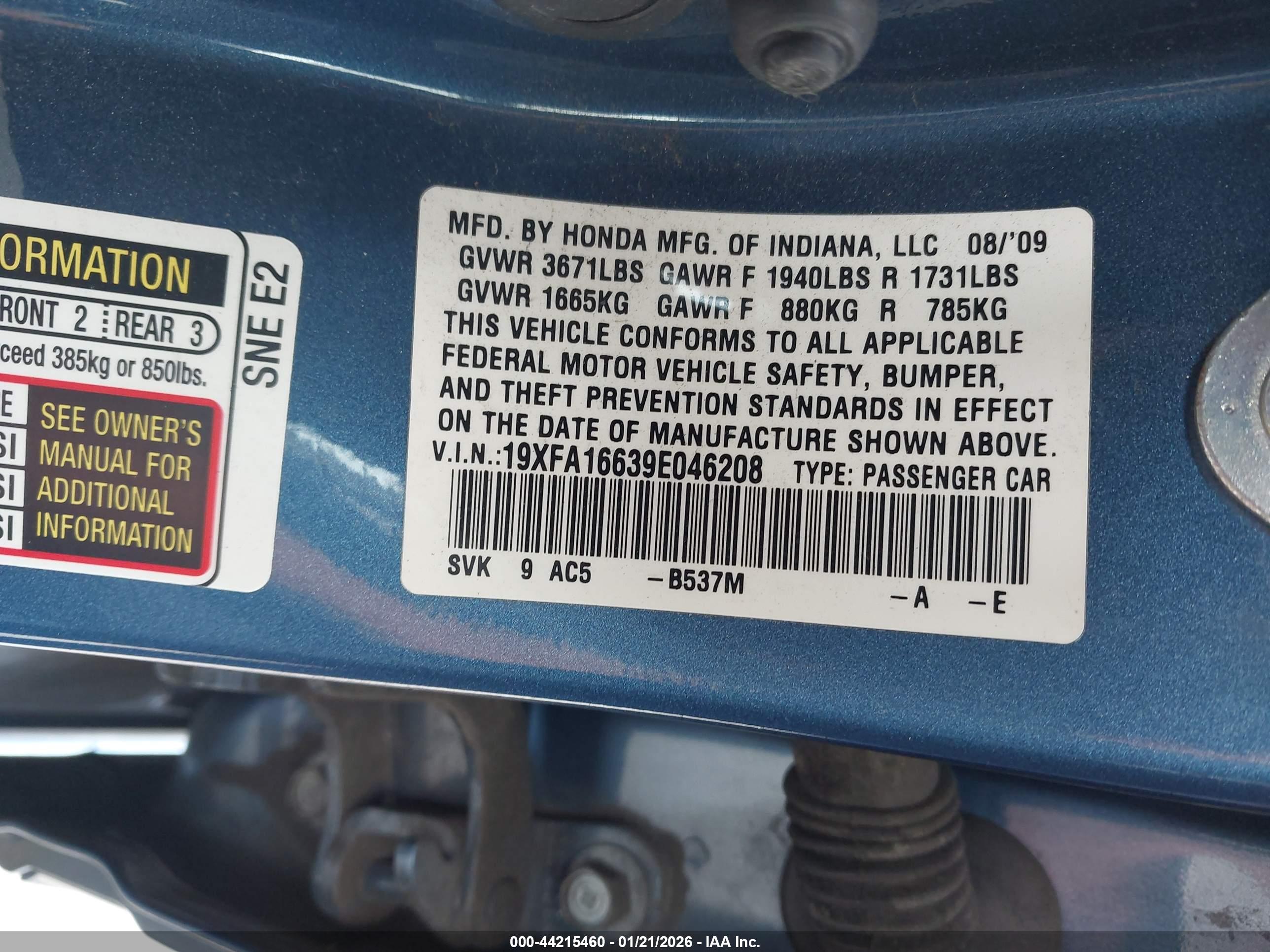 HONDA CIVIC image 9